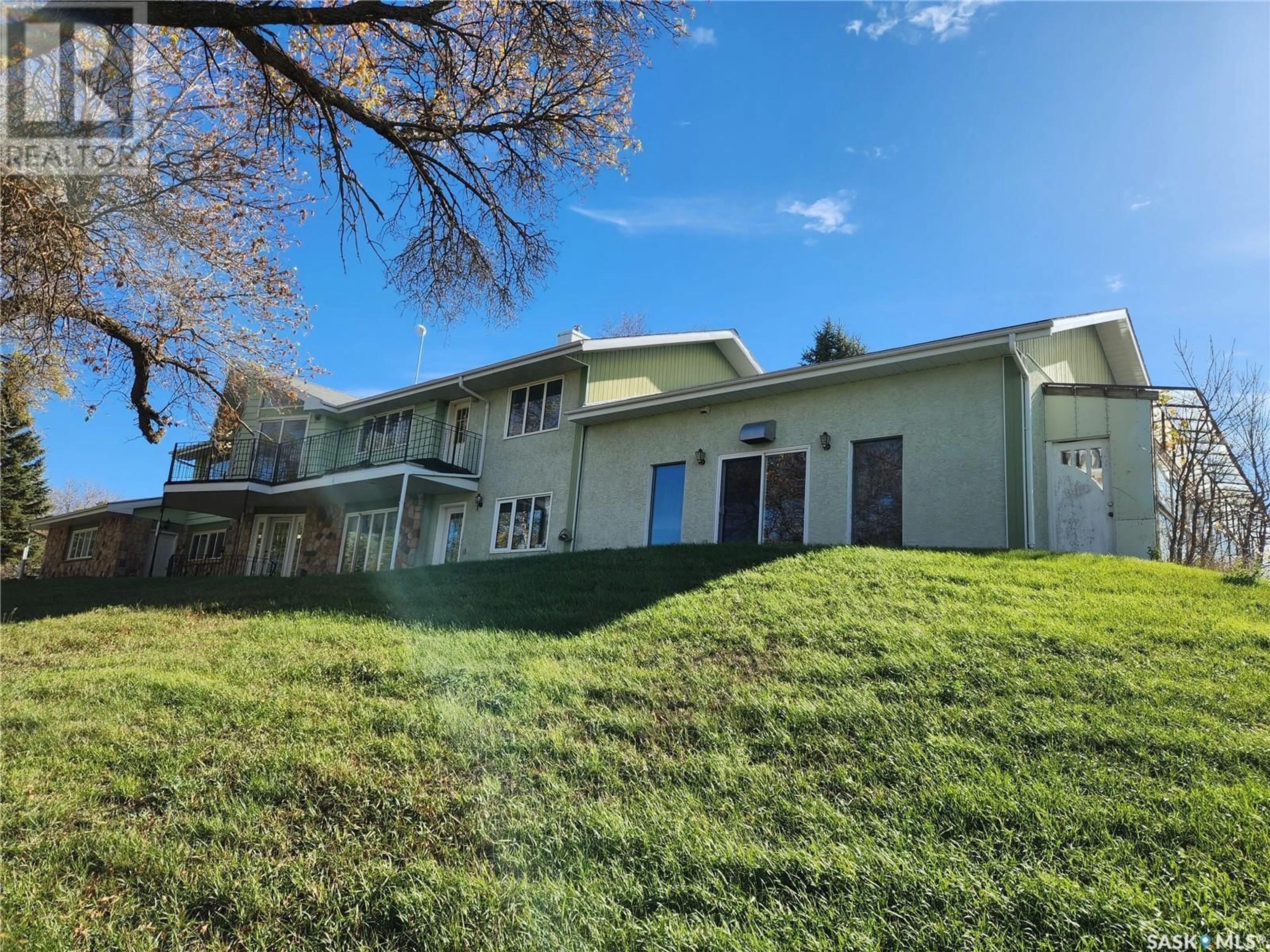 A pic from outside/outdoor area/front of a property/back of a property/a pic from drone, unknown for LUMSDEN ACREAGE, Lumsden Rm No. 189 Saskatchewan S0G3C0