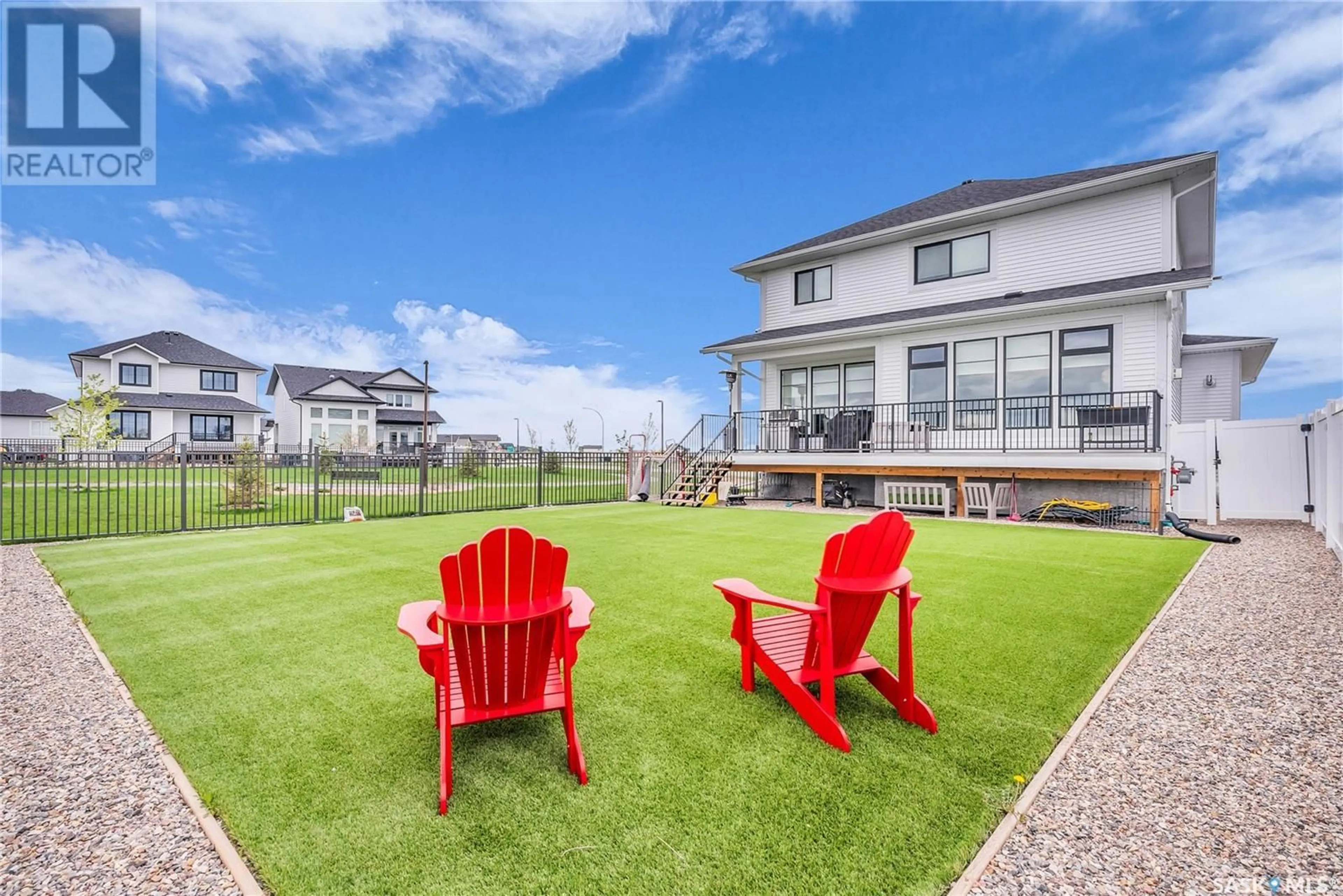 Patio, the fenced backyard for 904 Feheregyhazi BOULEVARD, Saskatoon Saskatchewan S7W1E1