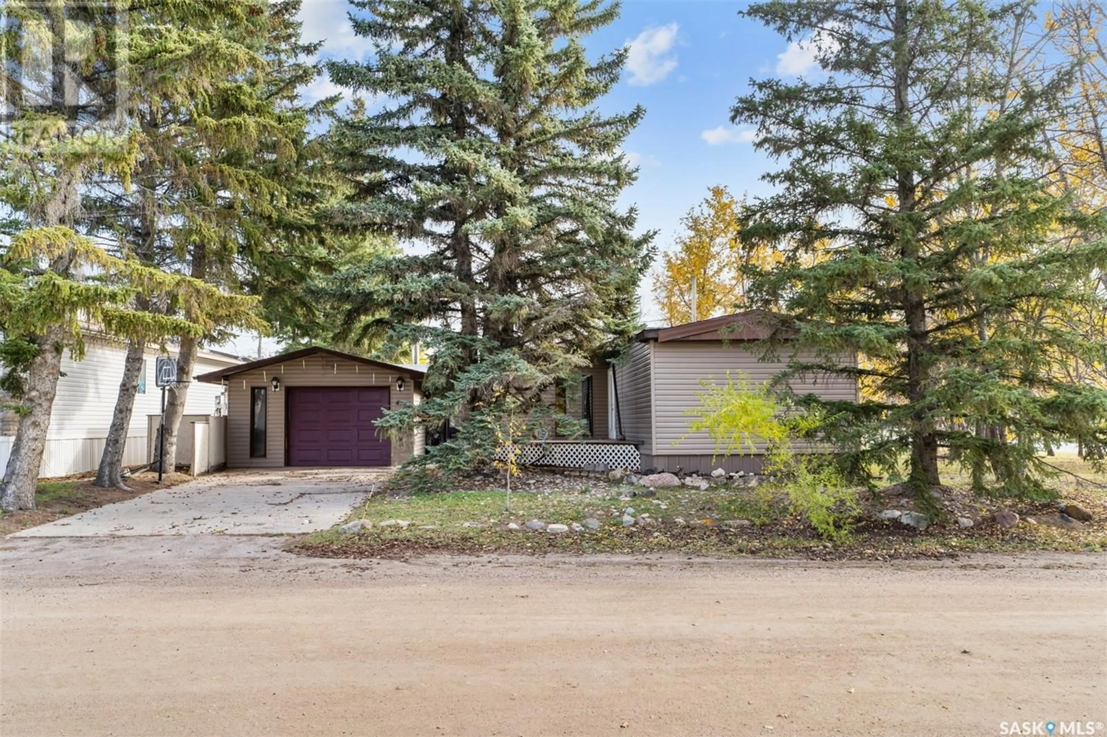 A pic from exterior of the house or condo, the street view for 43 Triland Trailer COURT, Lanigan Saskatchewan S0K2M0