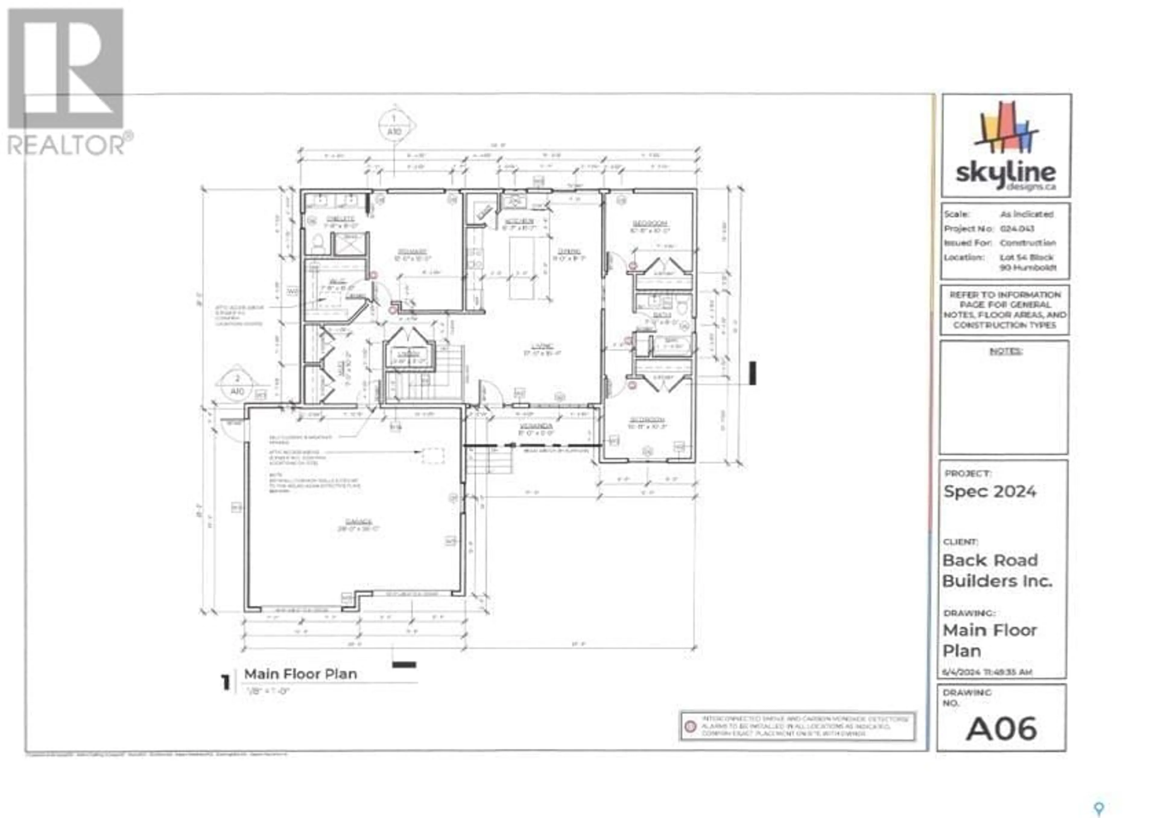 Floor plan for 92 101st STREET, Humboldt Saskatchewan S0K2A0