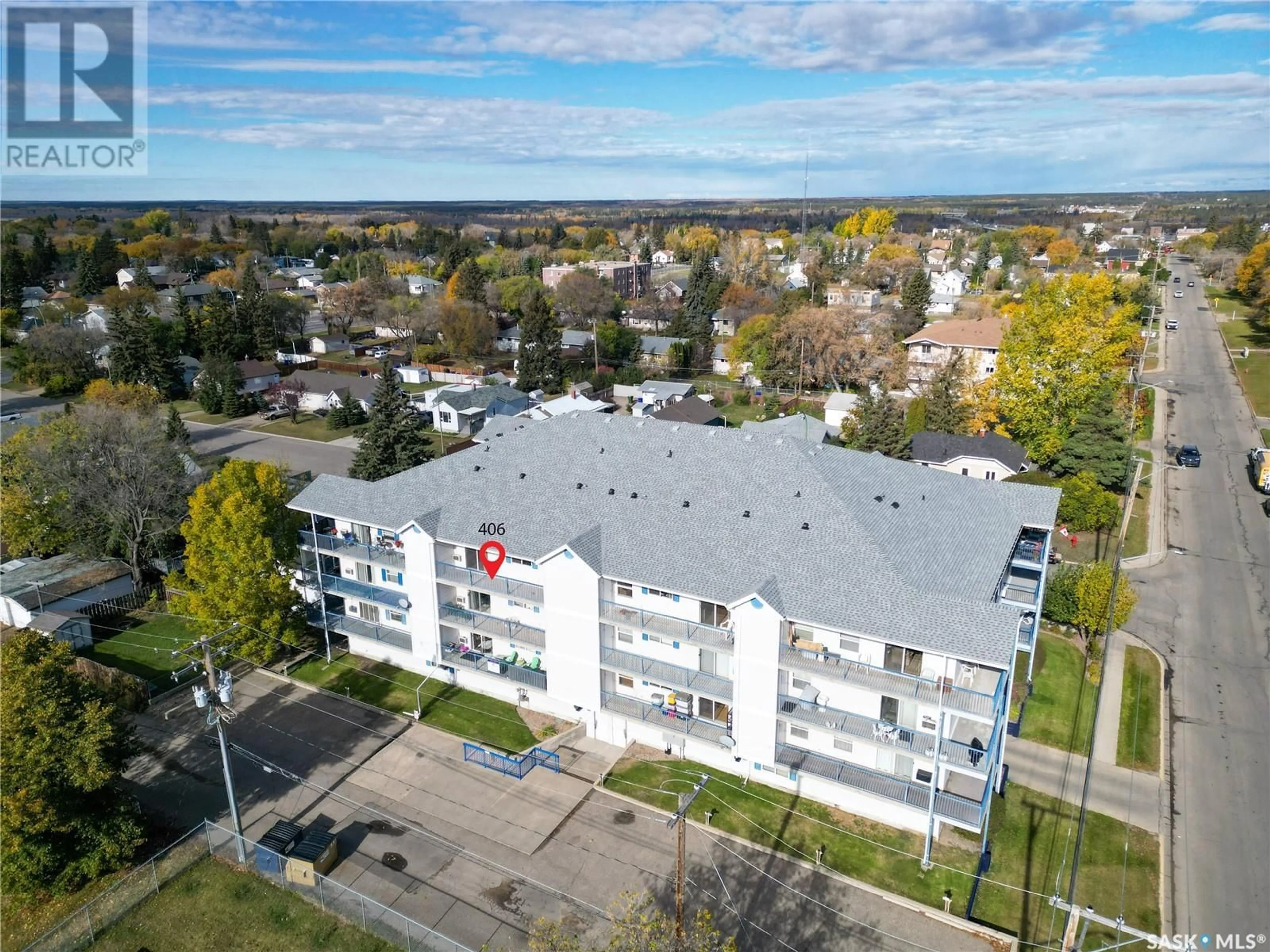 A pic from exterior of the house or condo, the front or back of building for #406 2501 1st AVENUE W, Prince Albert Saskatchewan S6V5A3