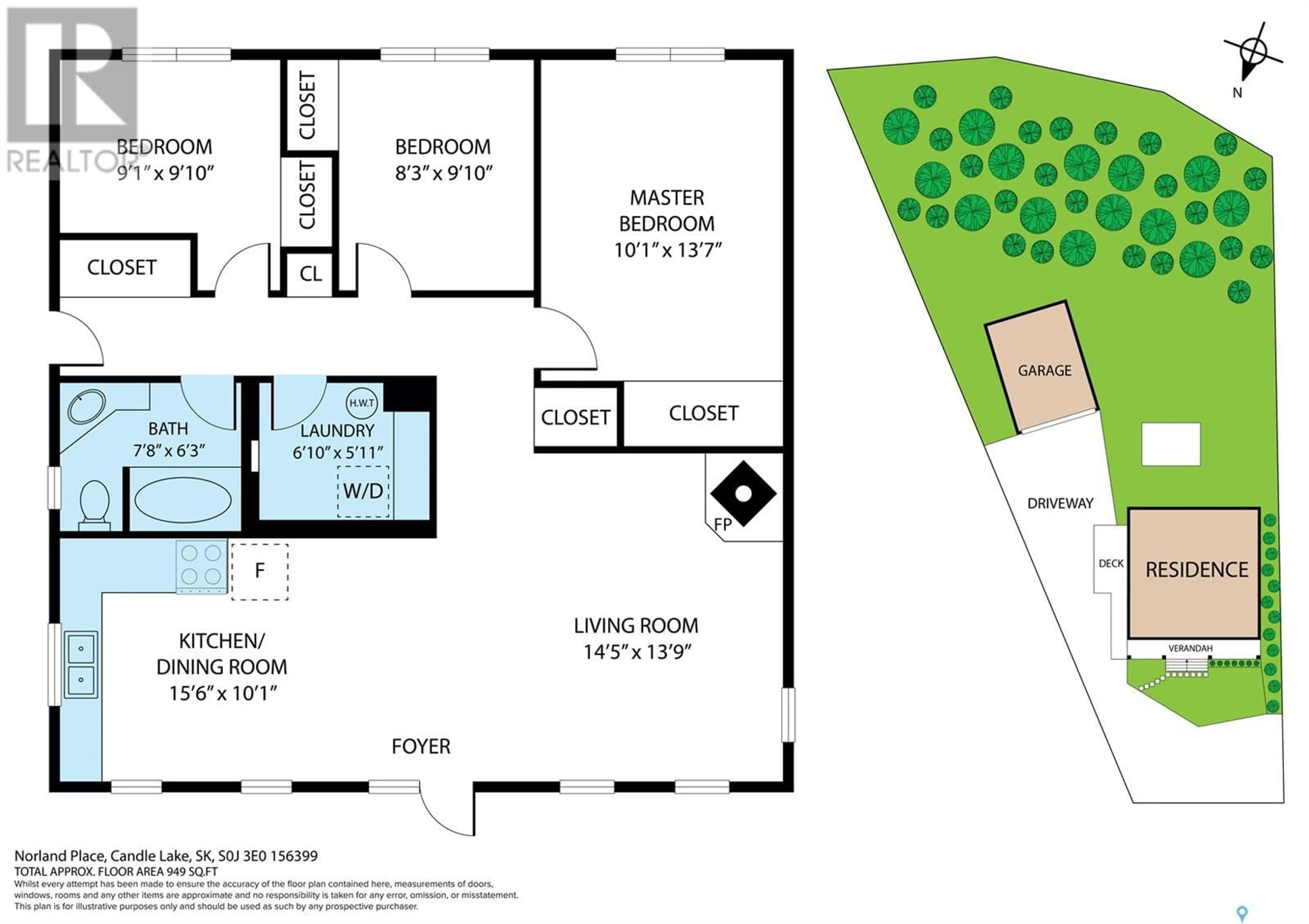 Floor plan for 9 Norland PLACE, Candle Lake Saskatchewan S0J3E0