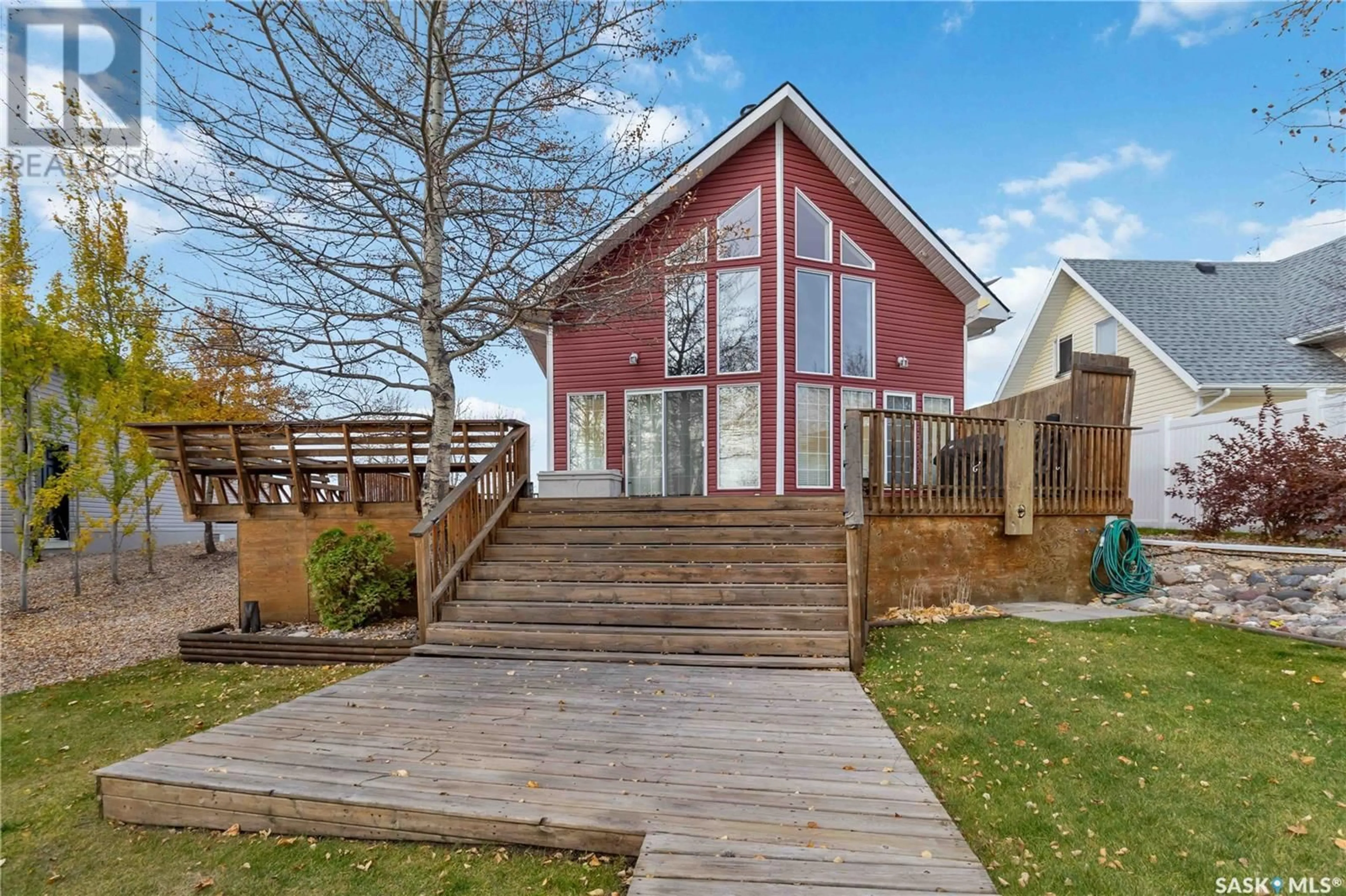 Frontside or backside of a home, the fenced backyard for 15 Humboldt Lake DRIVE, Humboldt Lake Saskatchewan S0K2A0