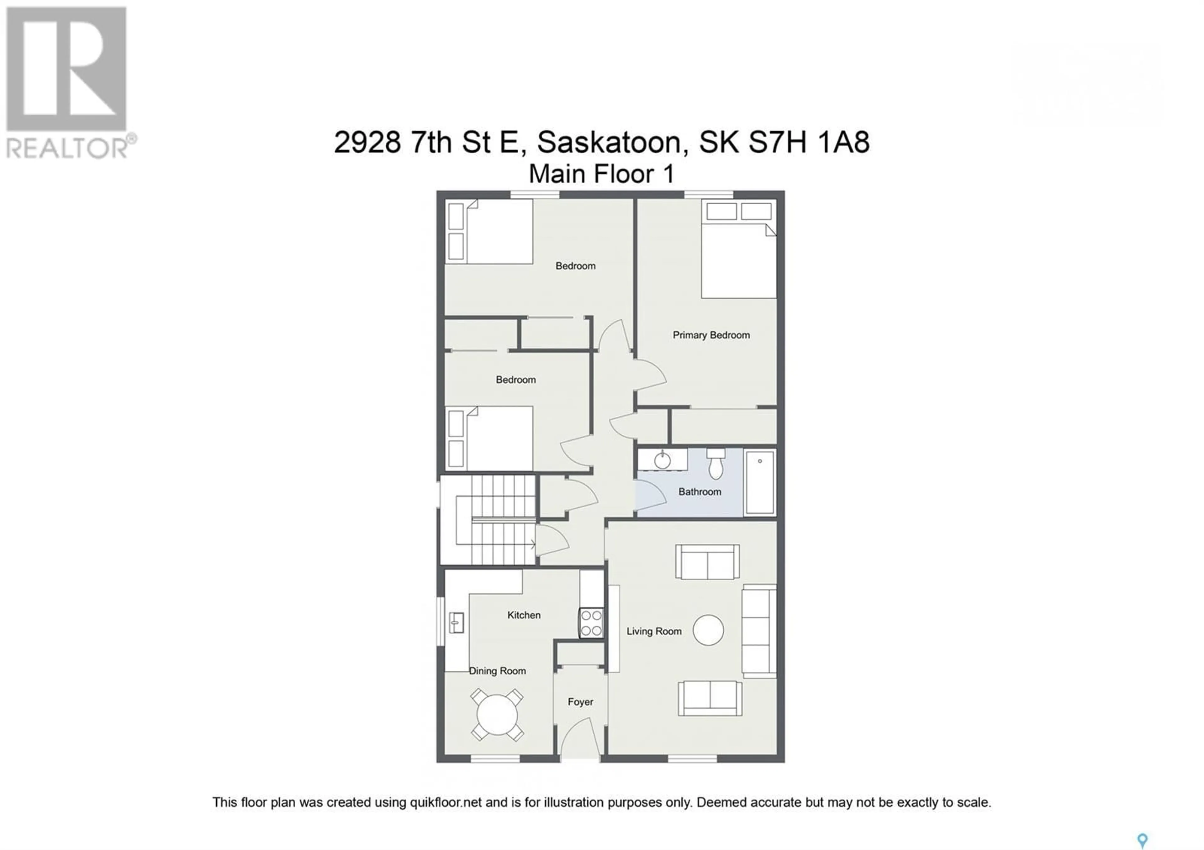 Floor plan for 2926-2928 7th STREET E, Saskatoon Saskatchewan S7H1A8