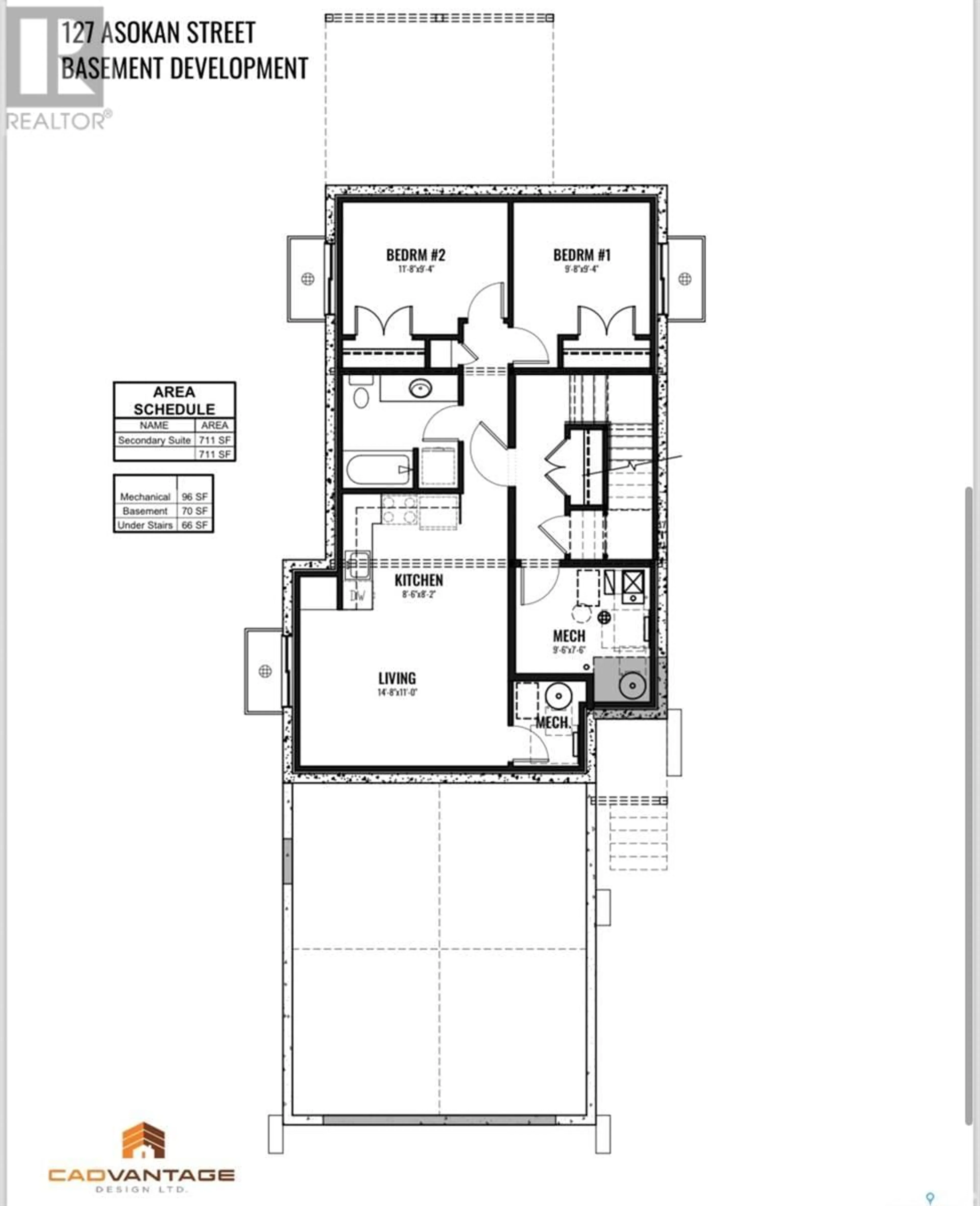 Floor plan for 127 Asokan STREET, Saskatoon Saskatchewan S7V1S4