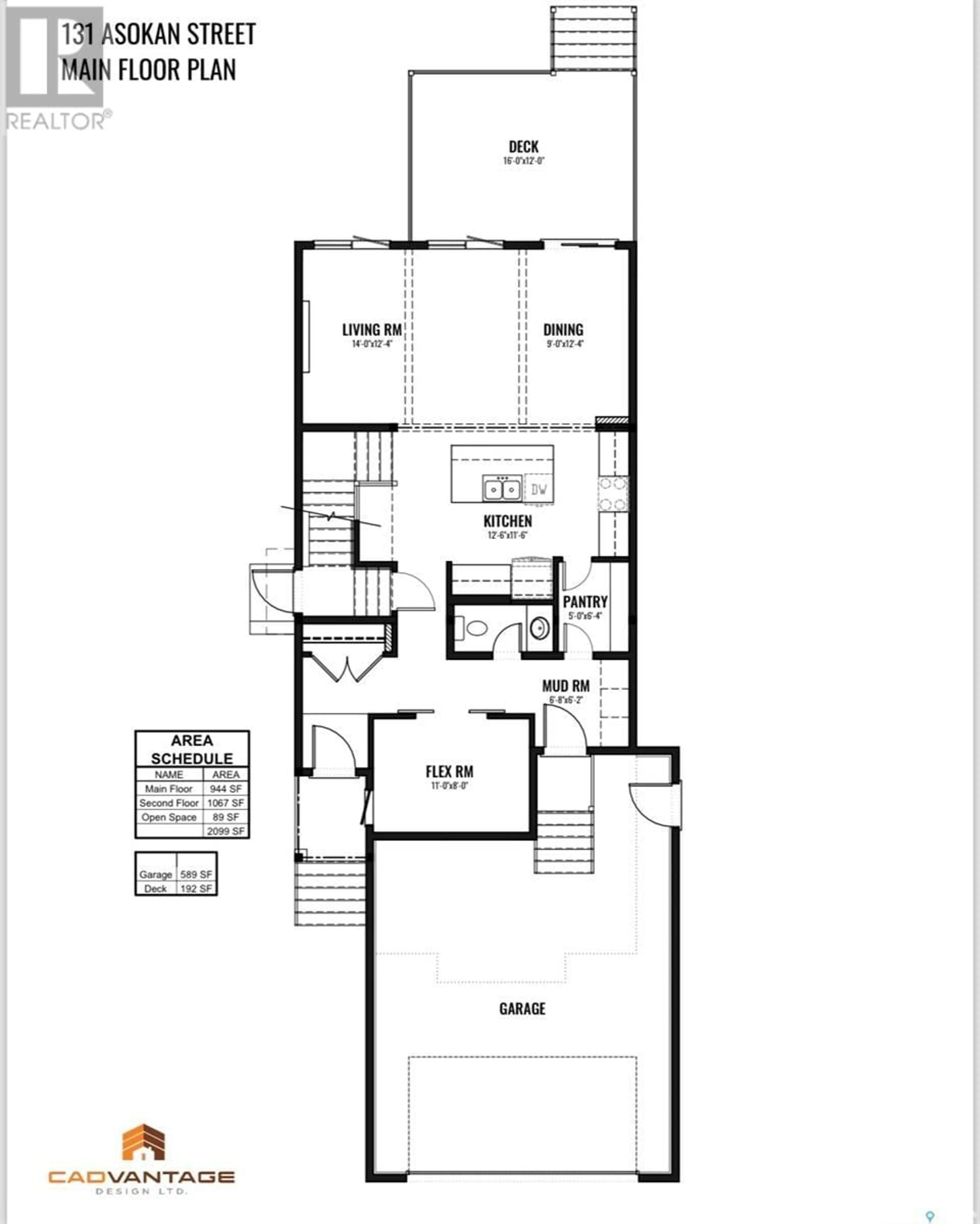 Floor plan for 131 Asokan STREET, Saskatoon Saskatchewan S7V1S4