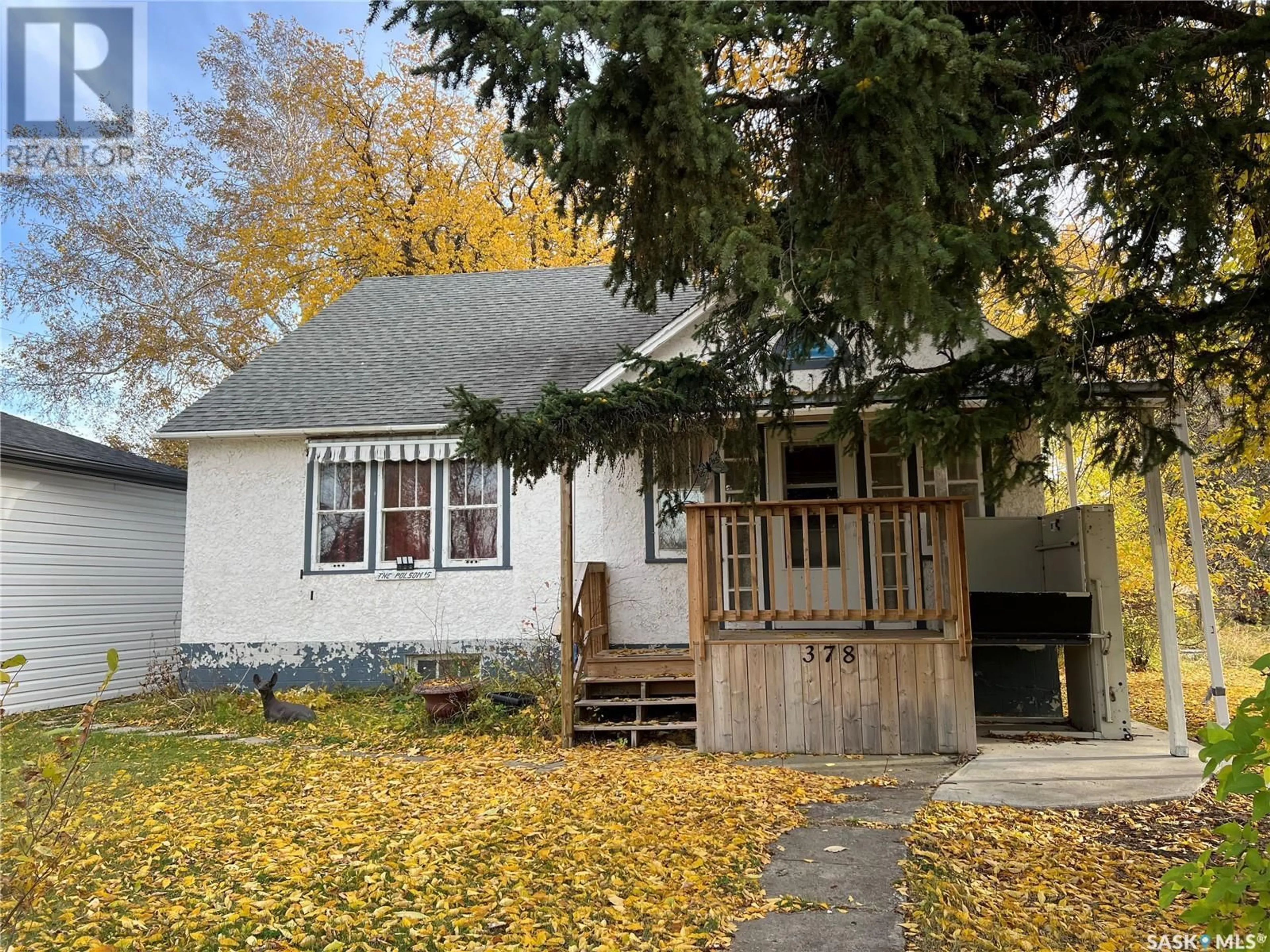 Home with vinyl exterior material, street for 378 1ST STREET, Yellow Creek Saskatchewan S0K4X0