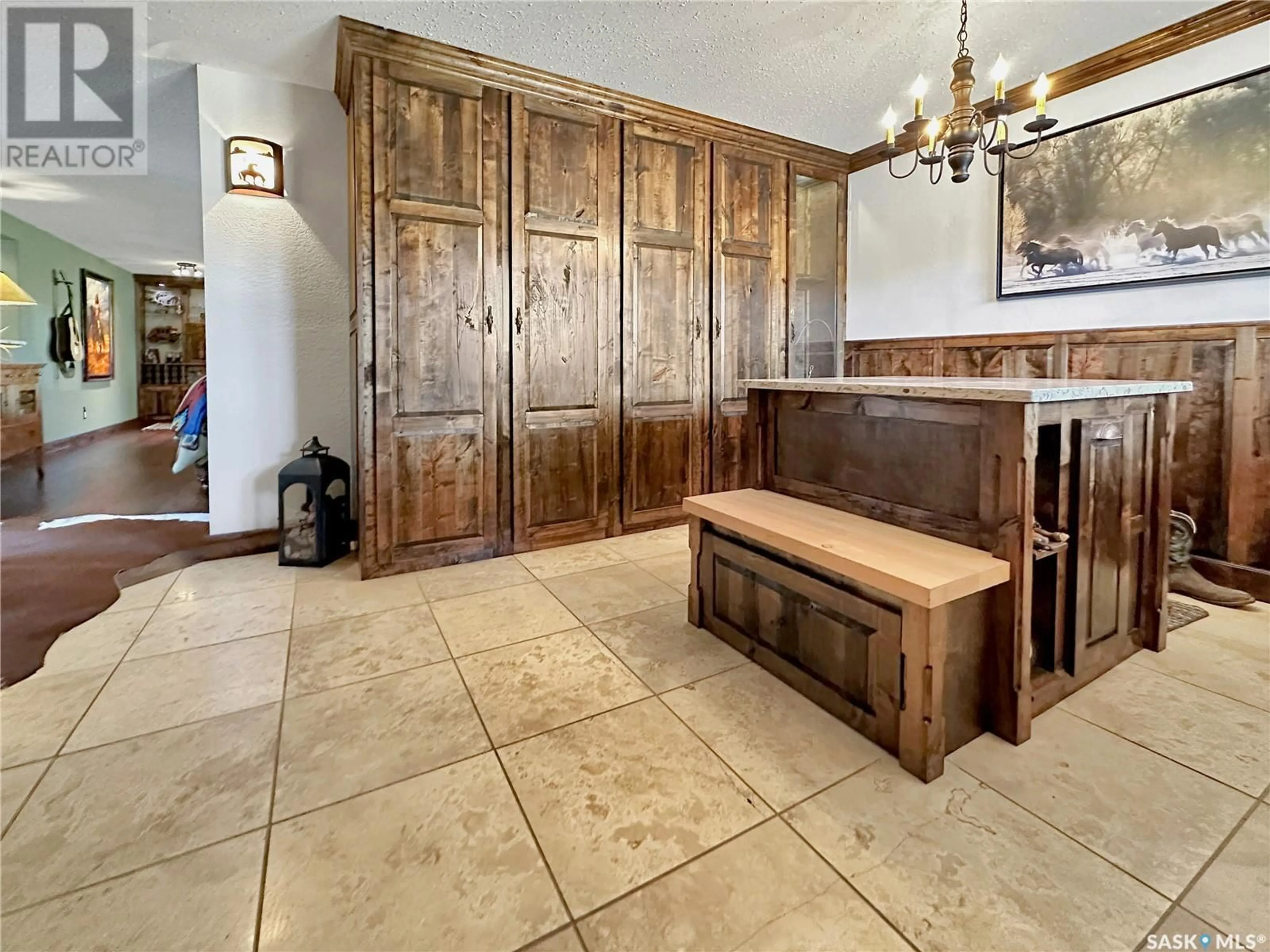 Indoor entryway, wood floors for The French Ranch, Brock Rm No. 64 Saskatchewan S0C0G0