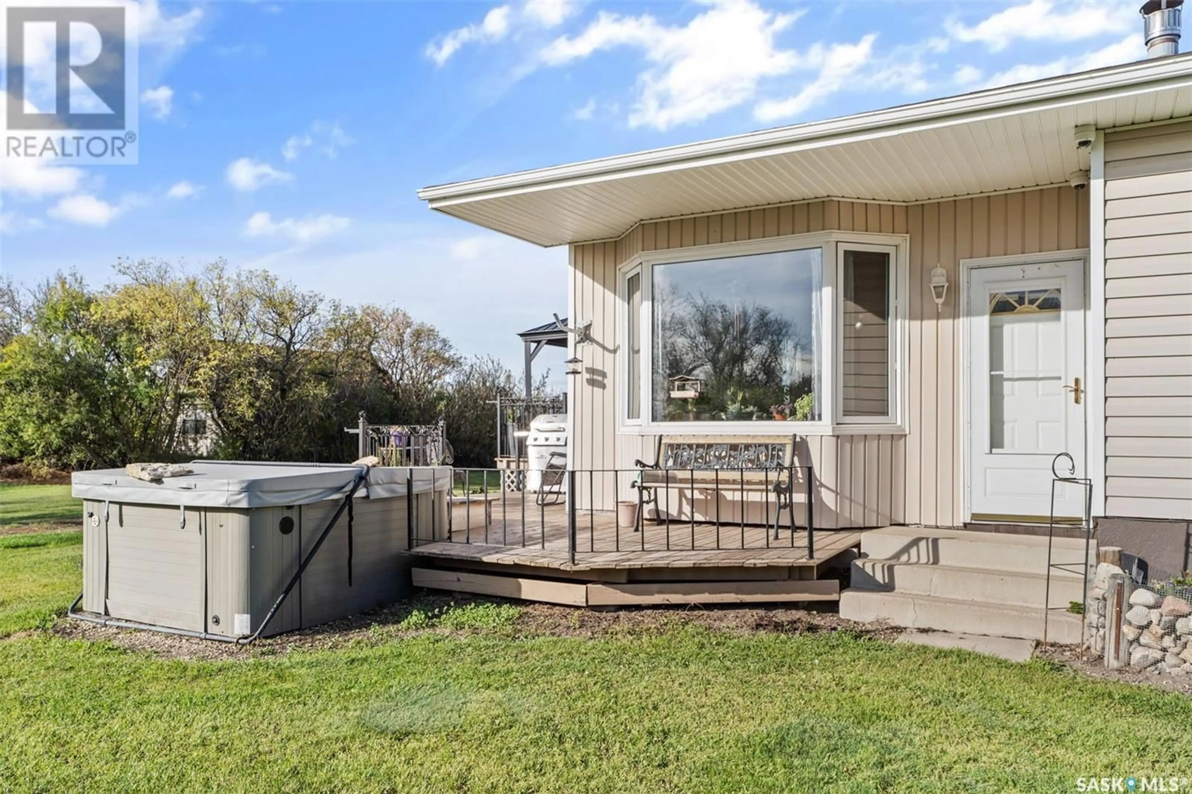 A pic from exterior of the house or condo, the fenced backyard for Nagy Acreage, Grant Rm No. 372 Saskatchewan S0K0A0