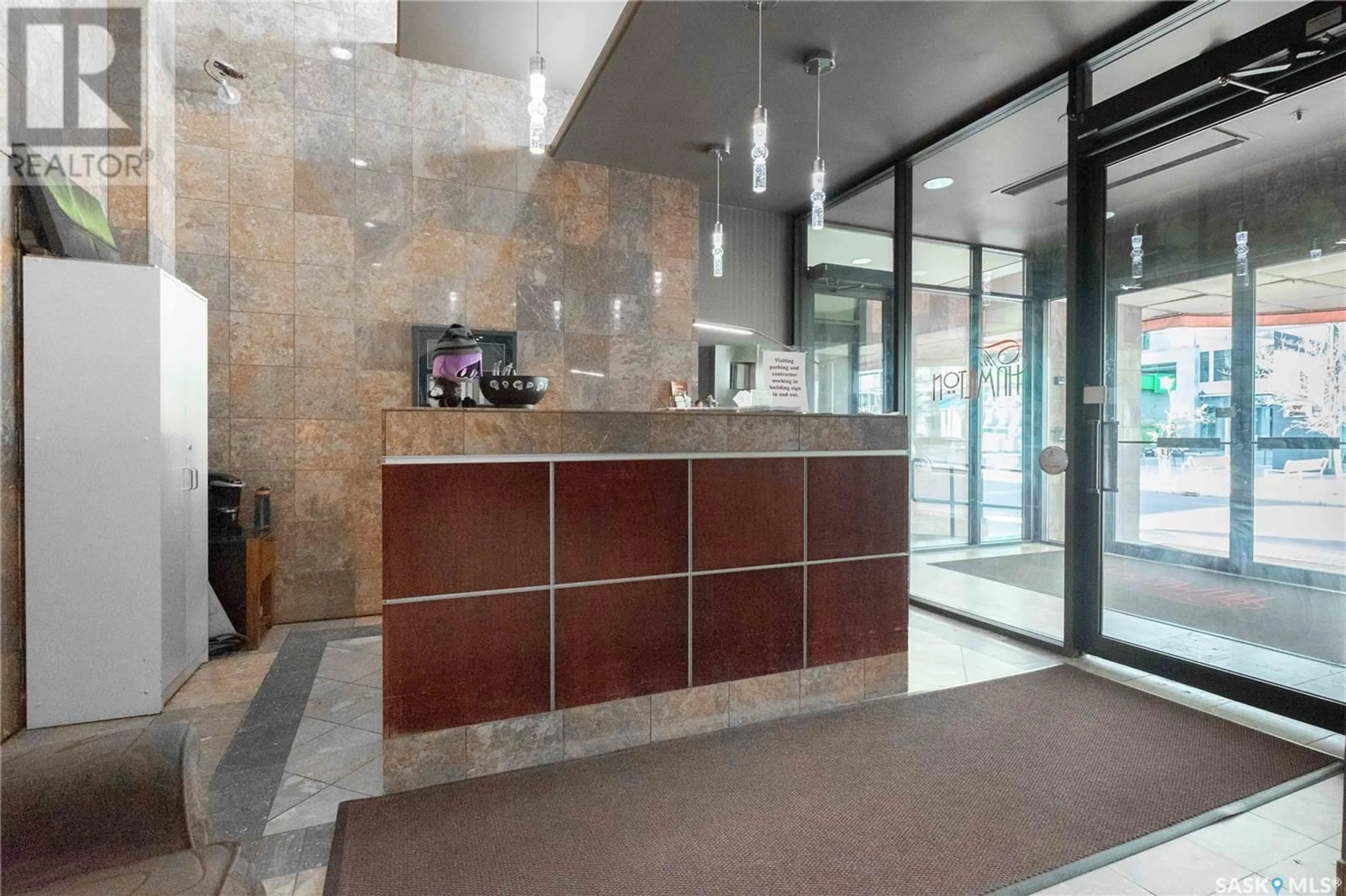 Indoor lobby, ceramic floors for 901 1867 Hamilton STREET, Regina Saskatchewan S4P2C2