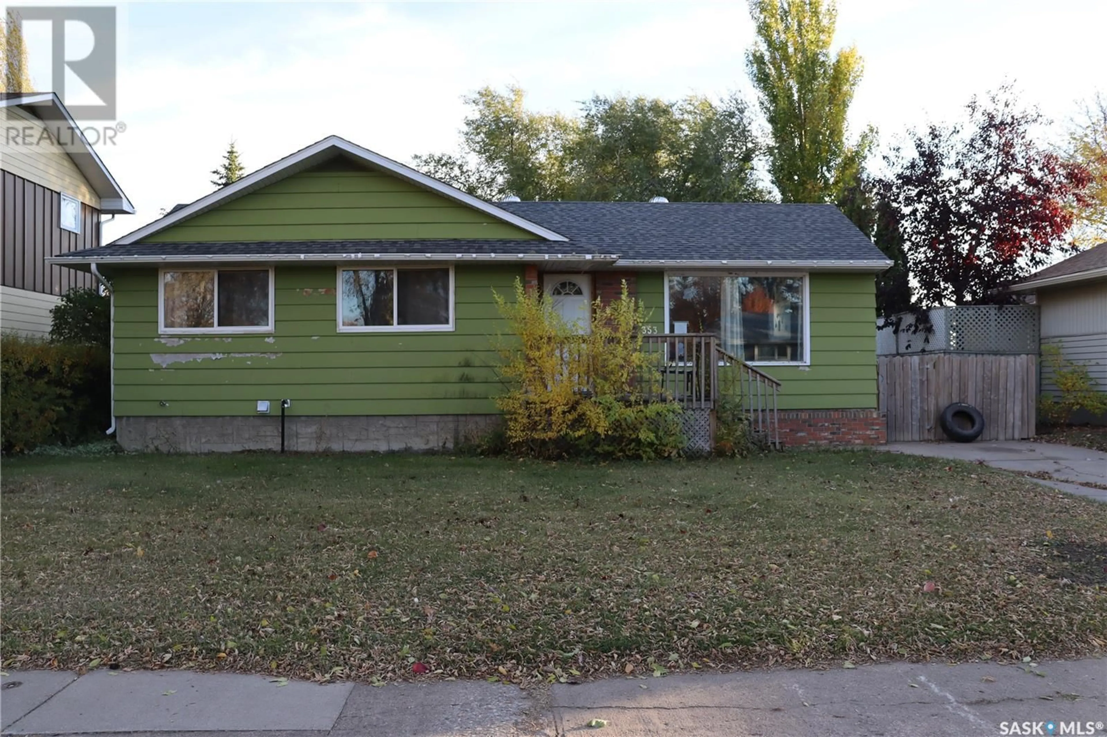 Frontside or backside of a home, the street view for 353 25th STREET W, Prince Albert Saskatchewan S6V4P5