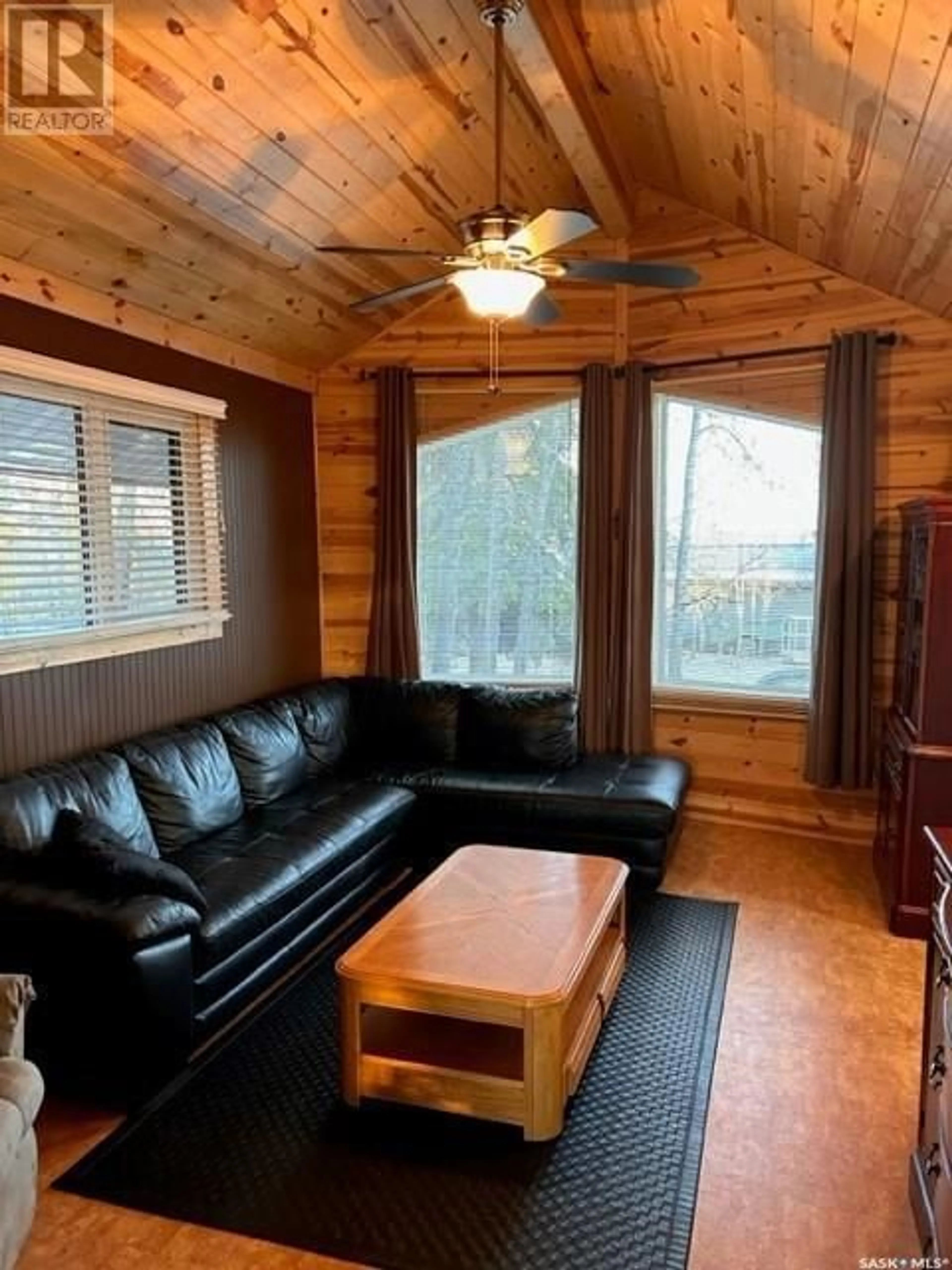 Living room, wood floors for Redberry Lake Cabin #8, Redberry Lake Saskatchewan S0J1A0