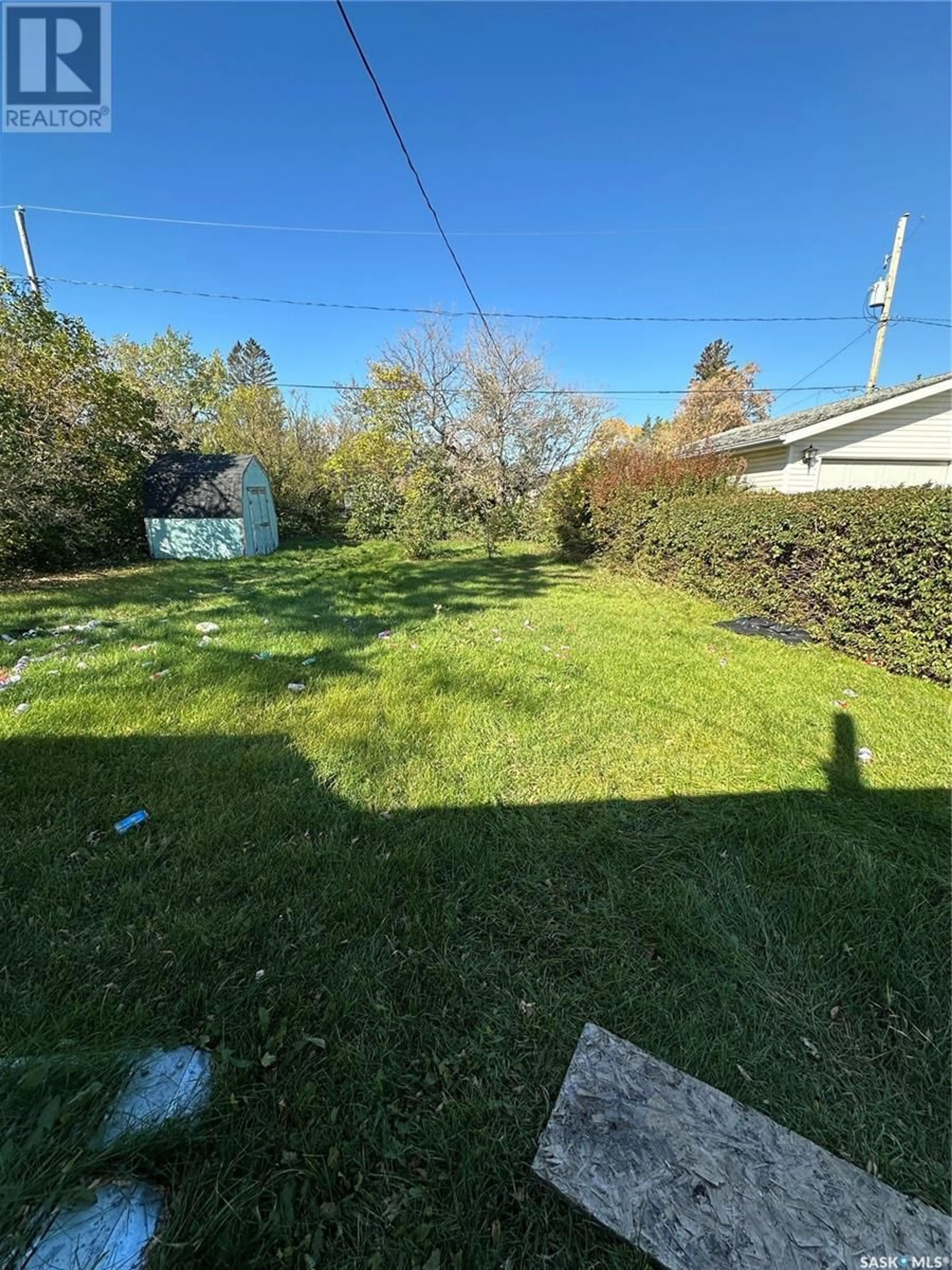 Frontside or backside of a home, the fenced backyard for 46 Creelman STREET, Fillmore Saskatchewan S0G1N0