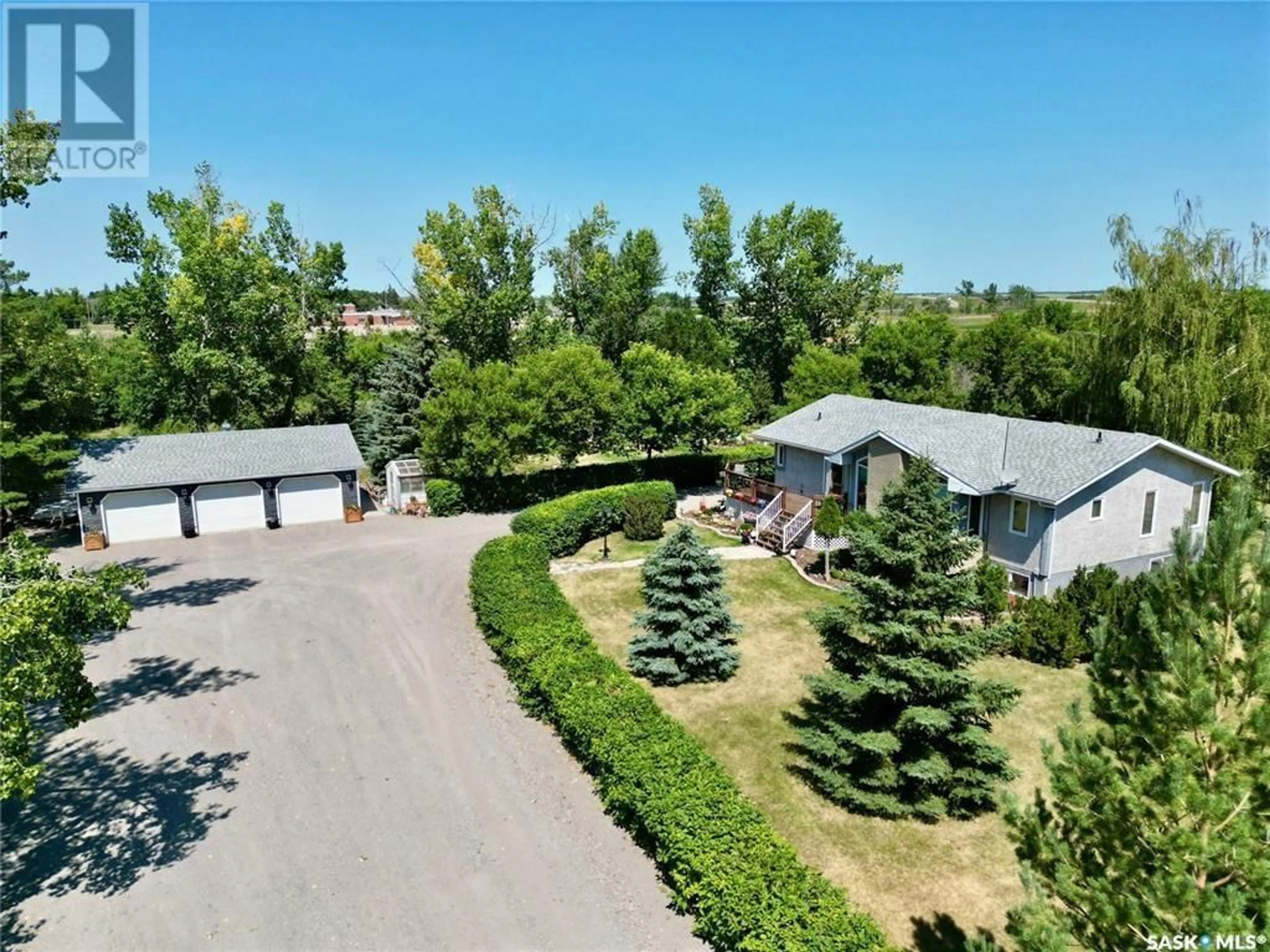 A pic from exterior of the house or condo, the fenced backyard for Balgonie Acreage - 10.71 Acres, Balgonie Saskatchewan S0G0E0