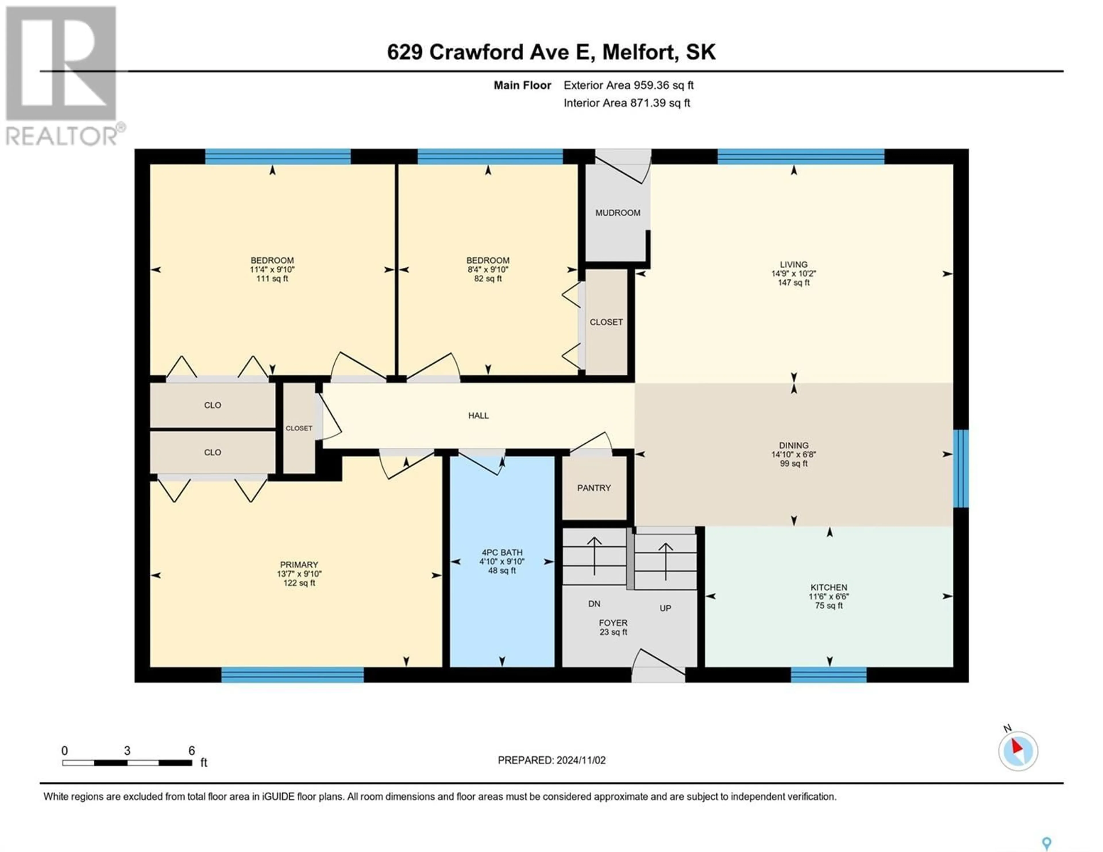 Floor plan for 629 Crawford AVENUE E, Melfort Saskatchewan S0E1A0