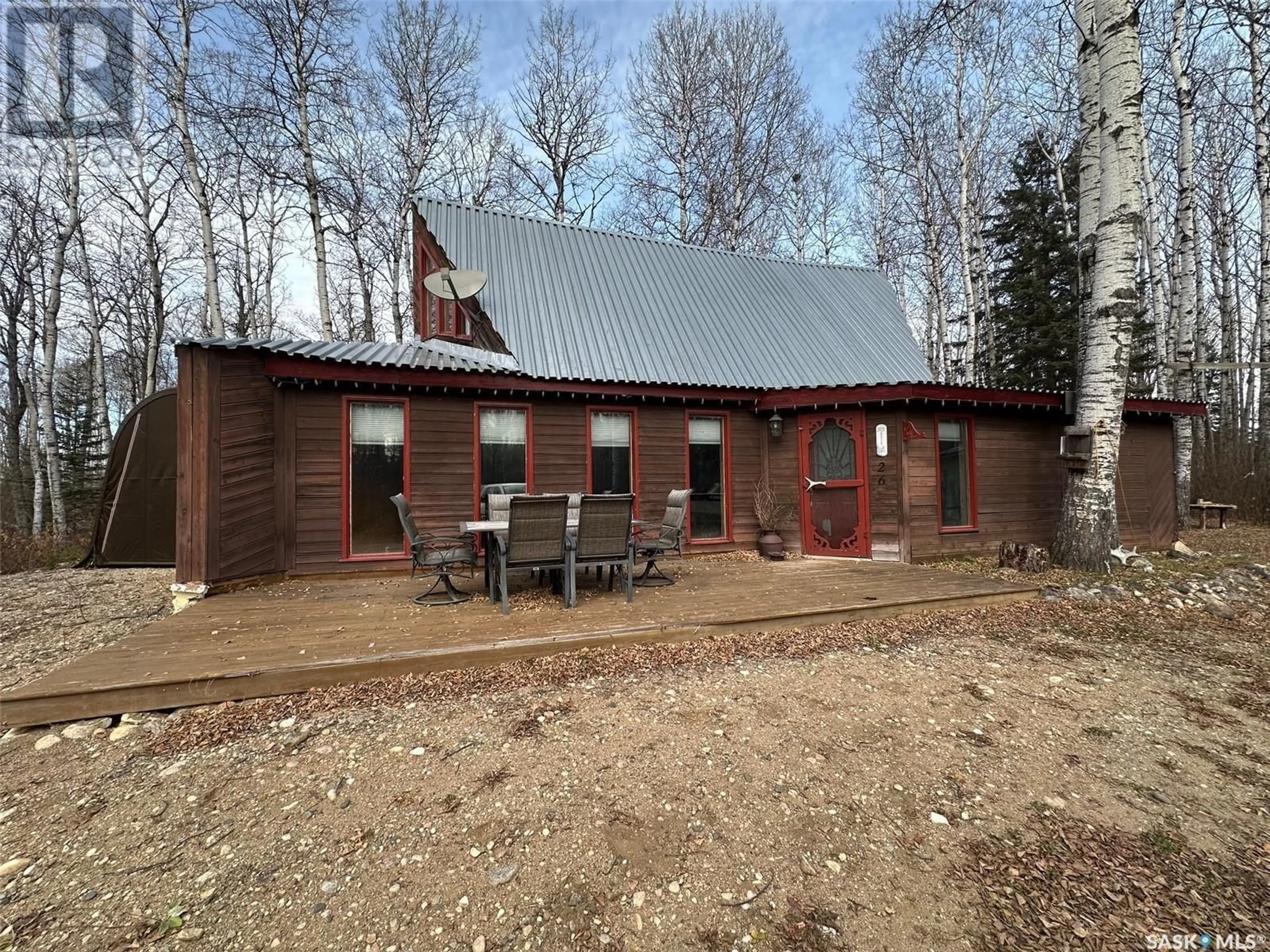 A pic from outside/outdoor area/front of a property/back of a property/a pic from drone, building for Little Swan - PALAGIAN CABIN, Hudson Bay Saskatchewan S0E0Y0