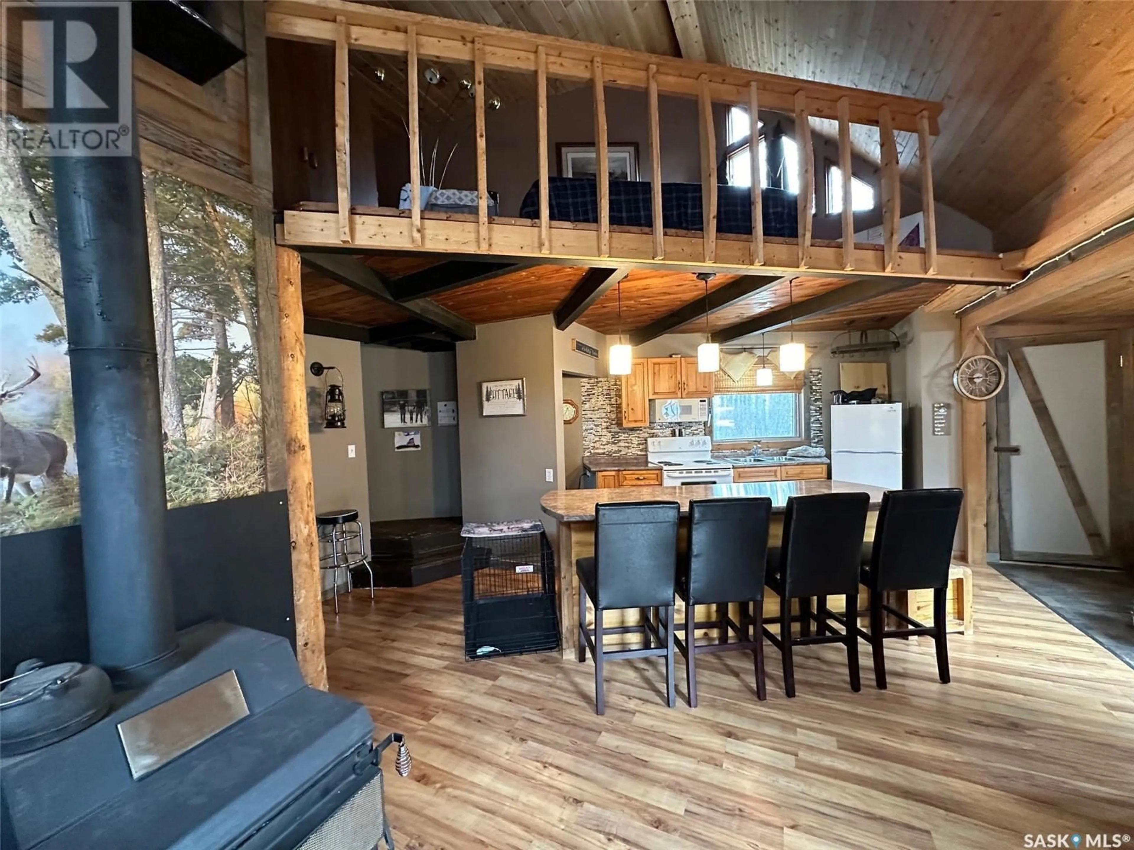 Open concept kitchen for Palagian Cabin Little Swan, Hudson Bay Saskatchewan S0E0Y0