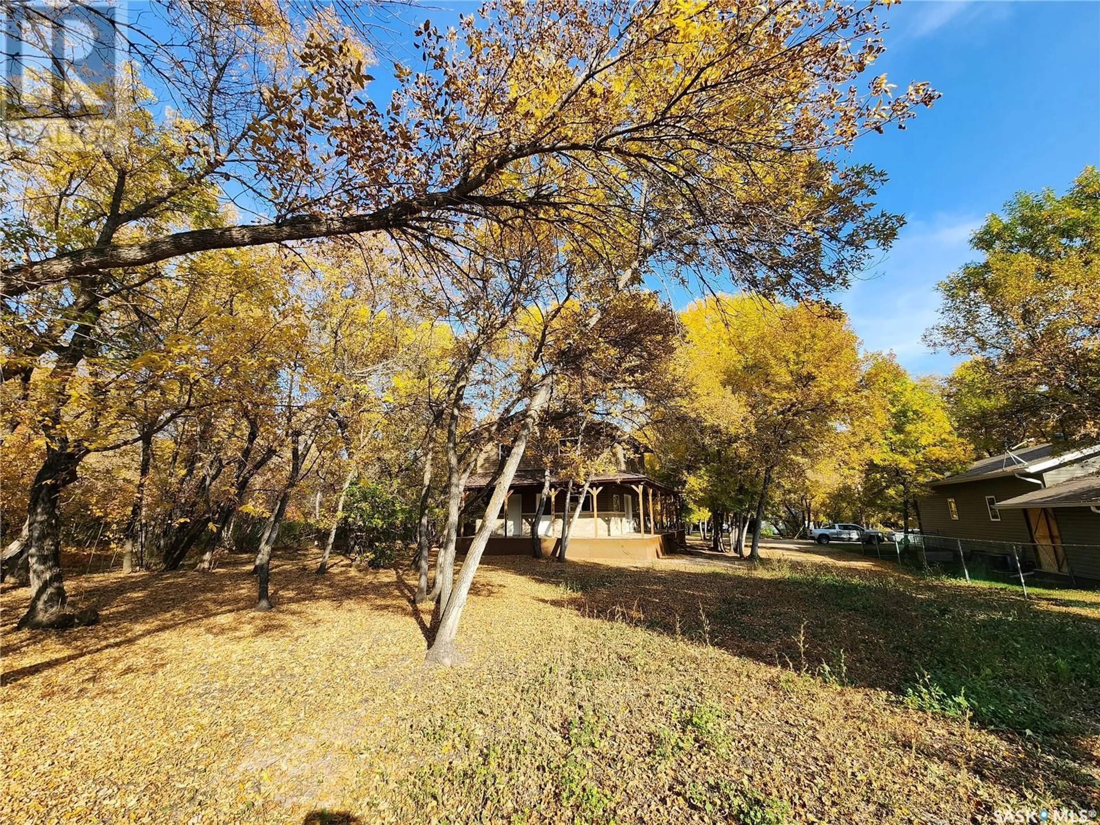 A pic from exterior of the house or condo, the fenced backyard for 220 Harmony LANE, Crooked Lake Saskatchewan S0G5L0