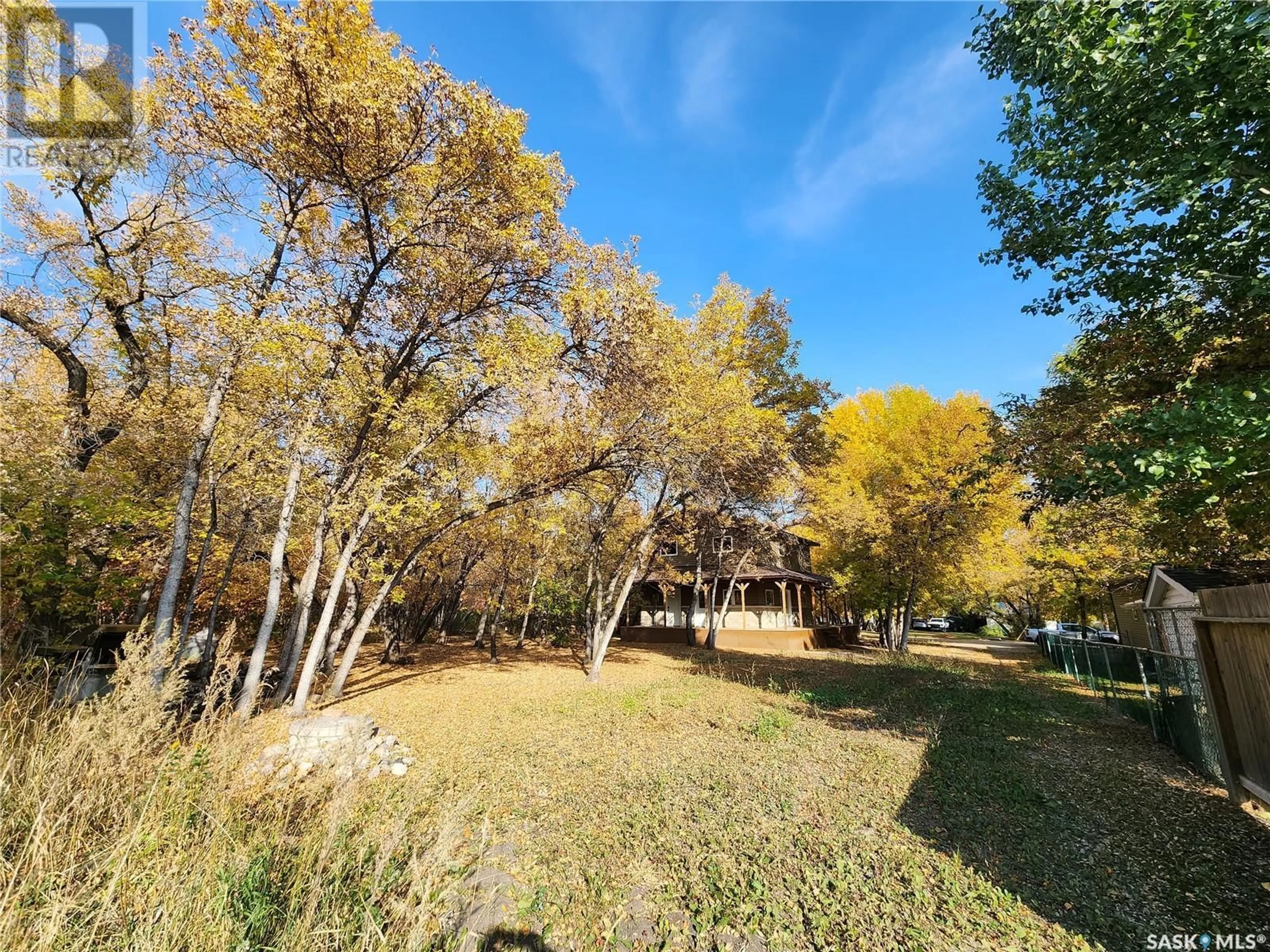 A pic from exterior of the house or condo, the fenced backyard for 220 Harmony LANE, Crooked Lake Saskatchewan S0G5L0