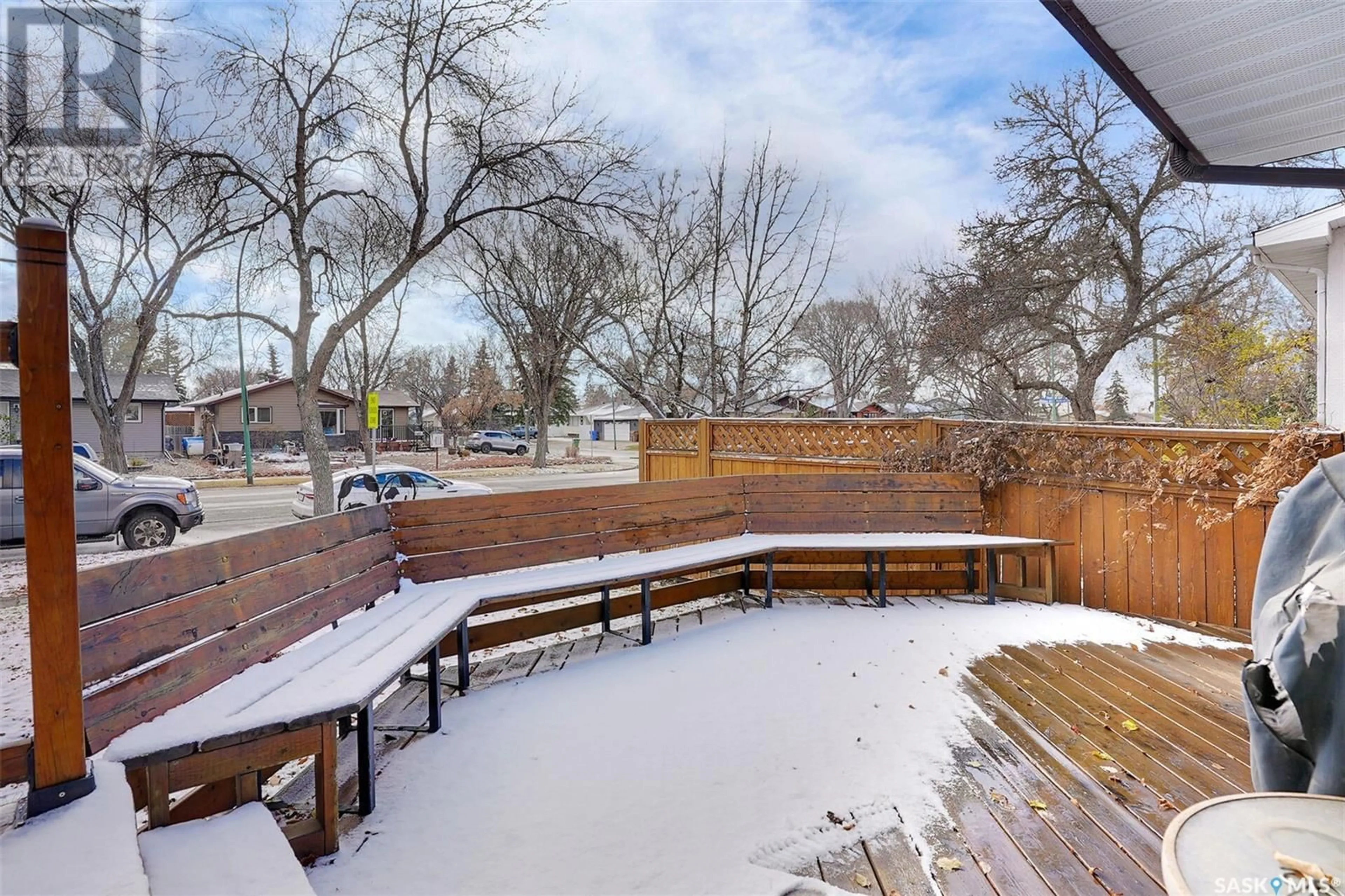 Patio, the fenced backyard for 70 Fairview ROAD, Regina Saskatchewan S4R0A7