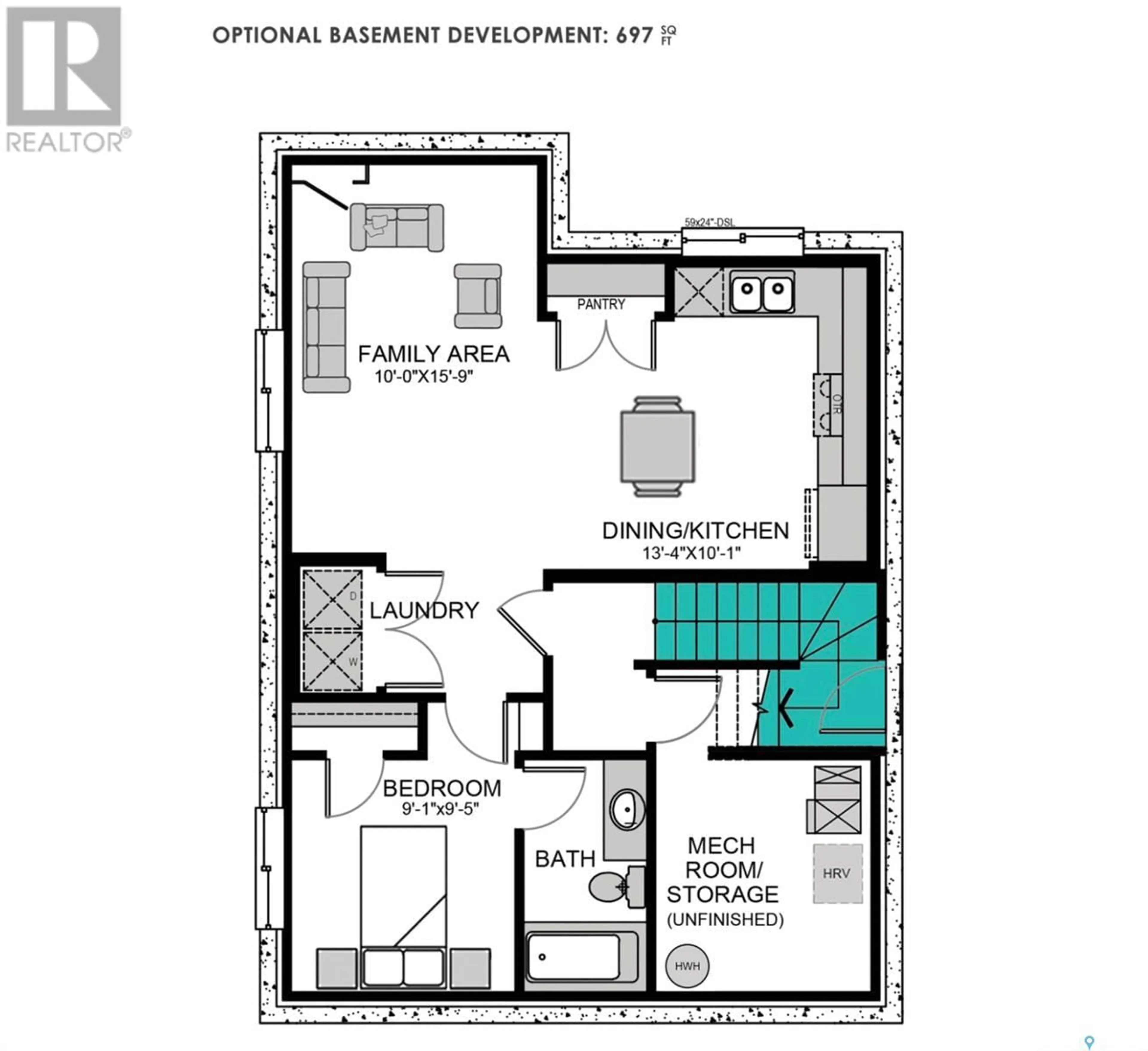 Floor plan for 907 Traeger MANOR, Saskatoon Saskatchewan S7V1R3