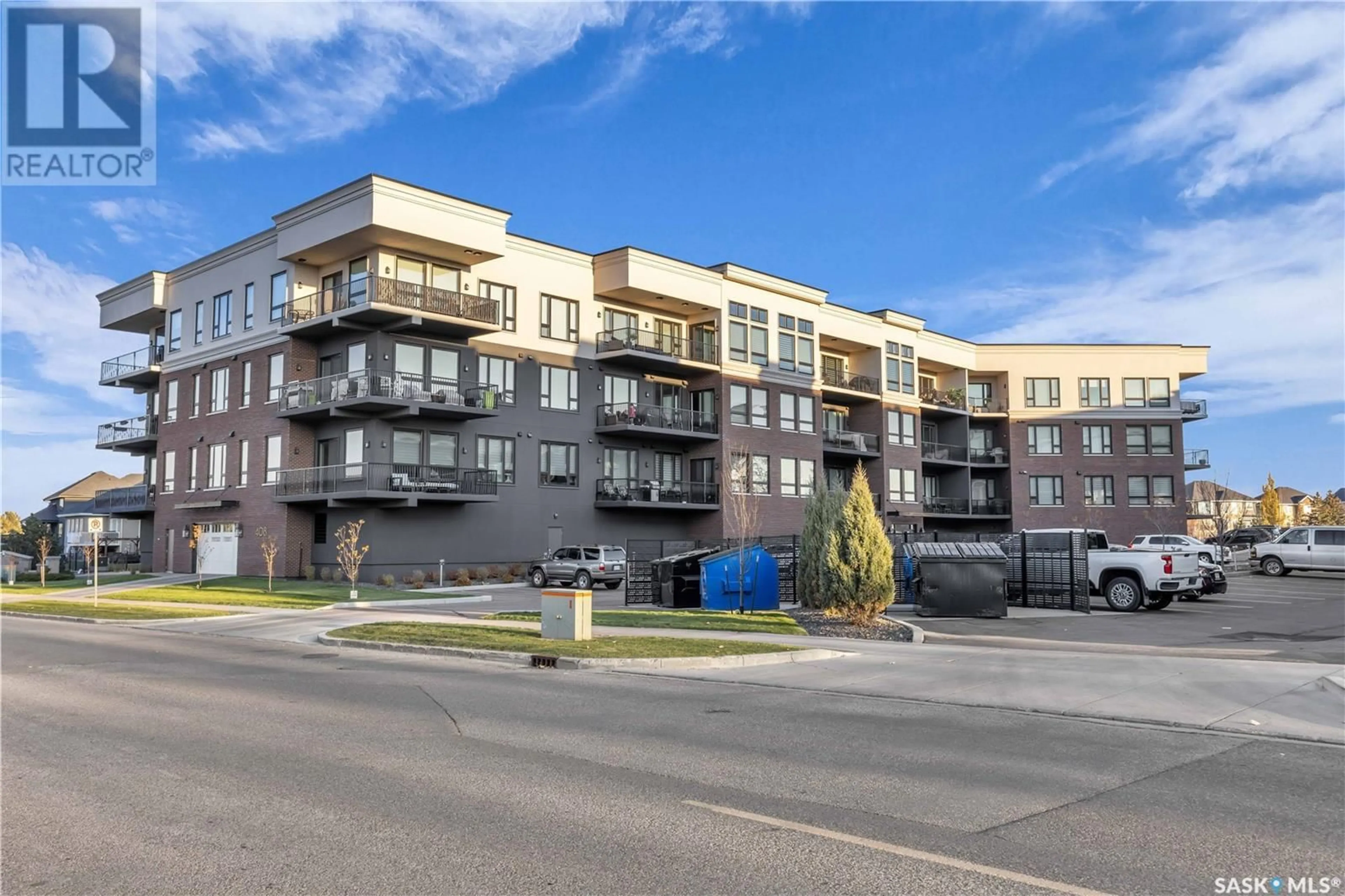 A pic from exterior of the house or condo, the front or back of building for 312 408 Cartwright STREET, Saskatoon Saskatchewan S7T0X1