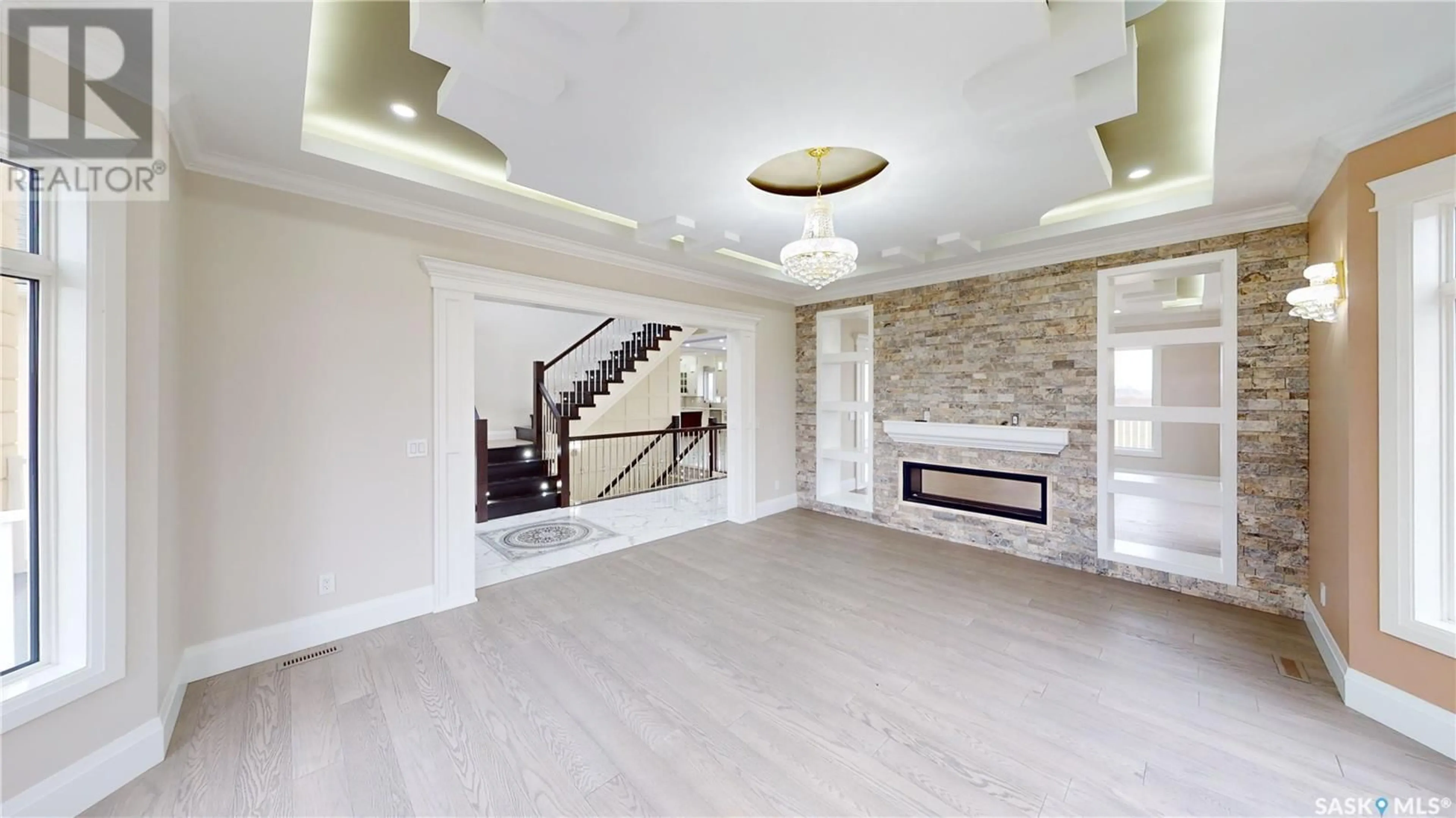 Living room, wood floors for 381 Spruce Creek CRESCENT, Edenwold Rm No. 158 Saskatchewan S0G3Z0