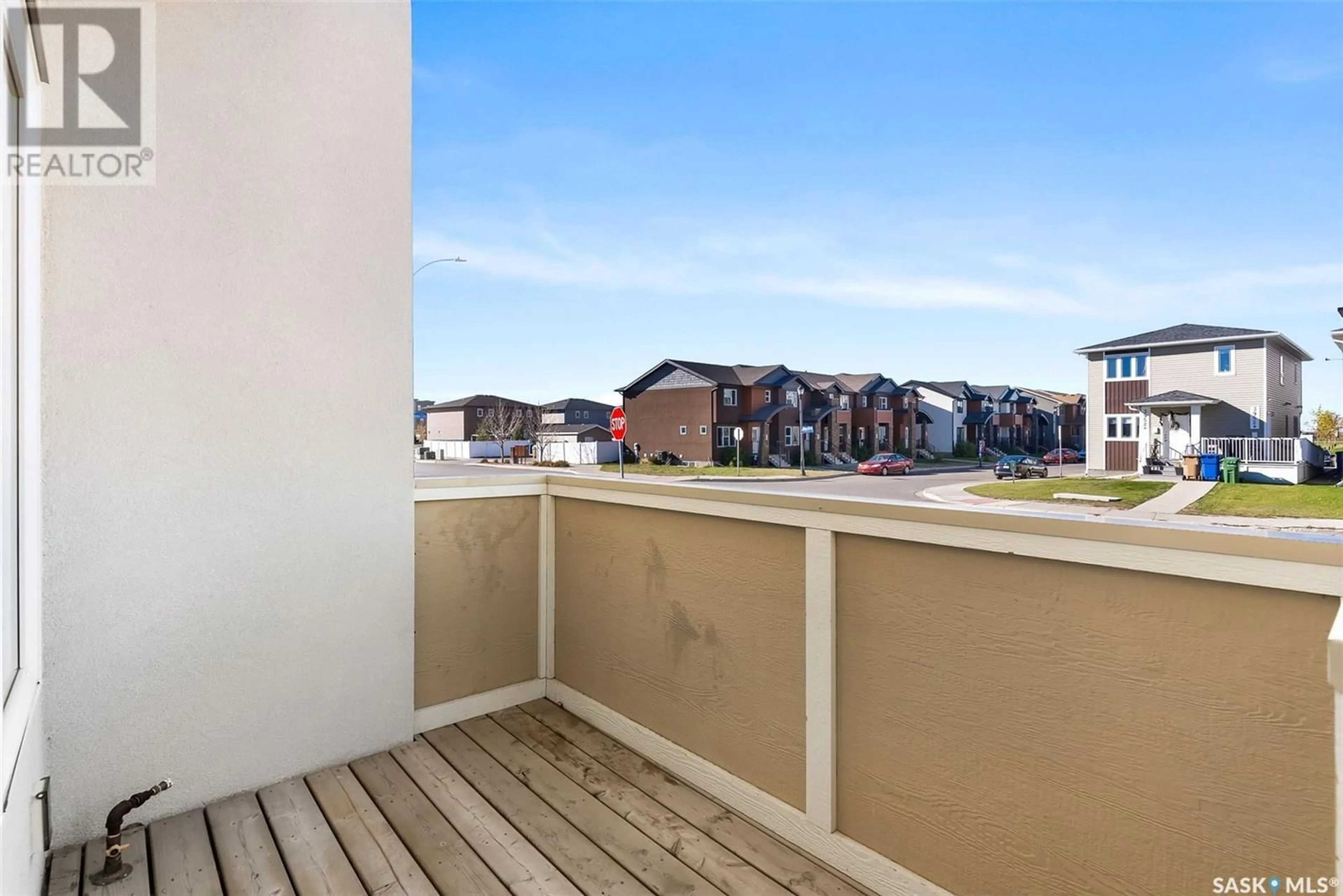 Balcony in the apartment, the fenced backyard for A & B 3957 James Hill ROAD, Regina Saskatchewan S4N7P9