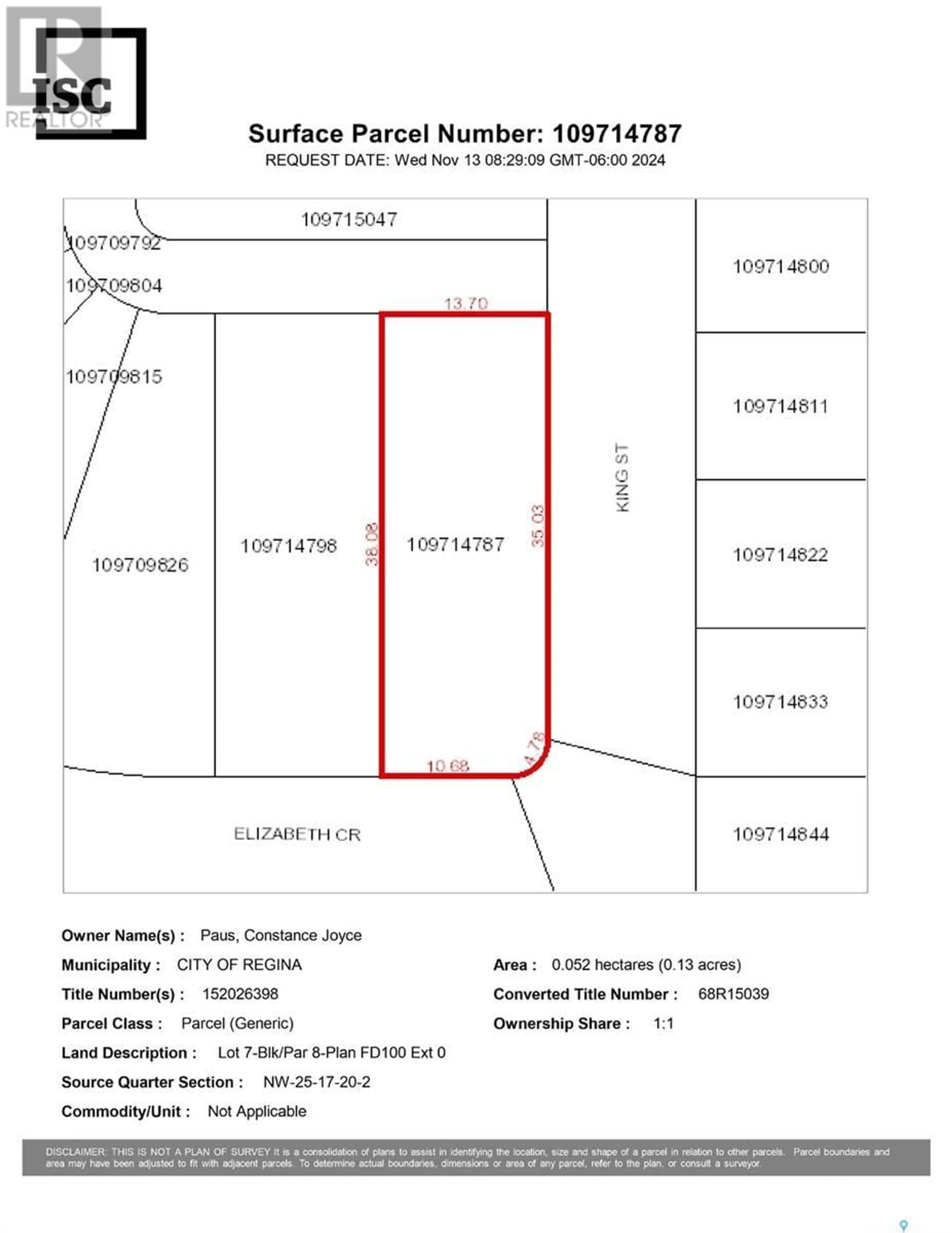 Floor plan for 51 Elizabeth CRESCENT, Regina Saskatchewan S4T5W3