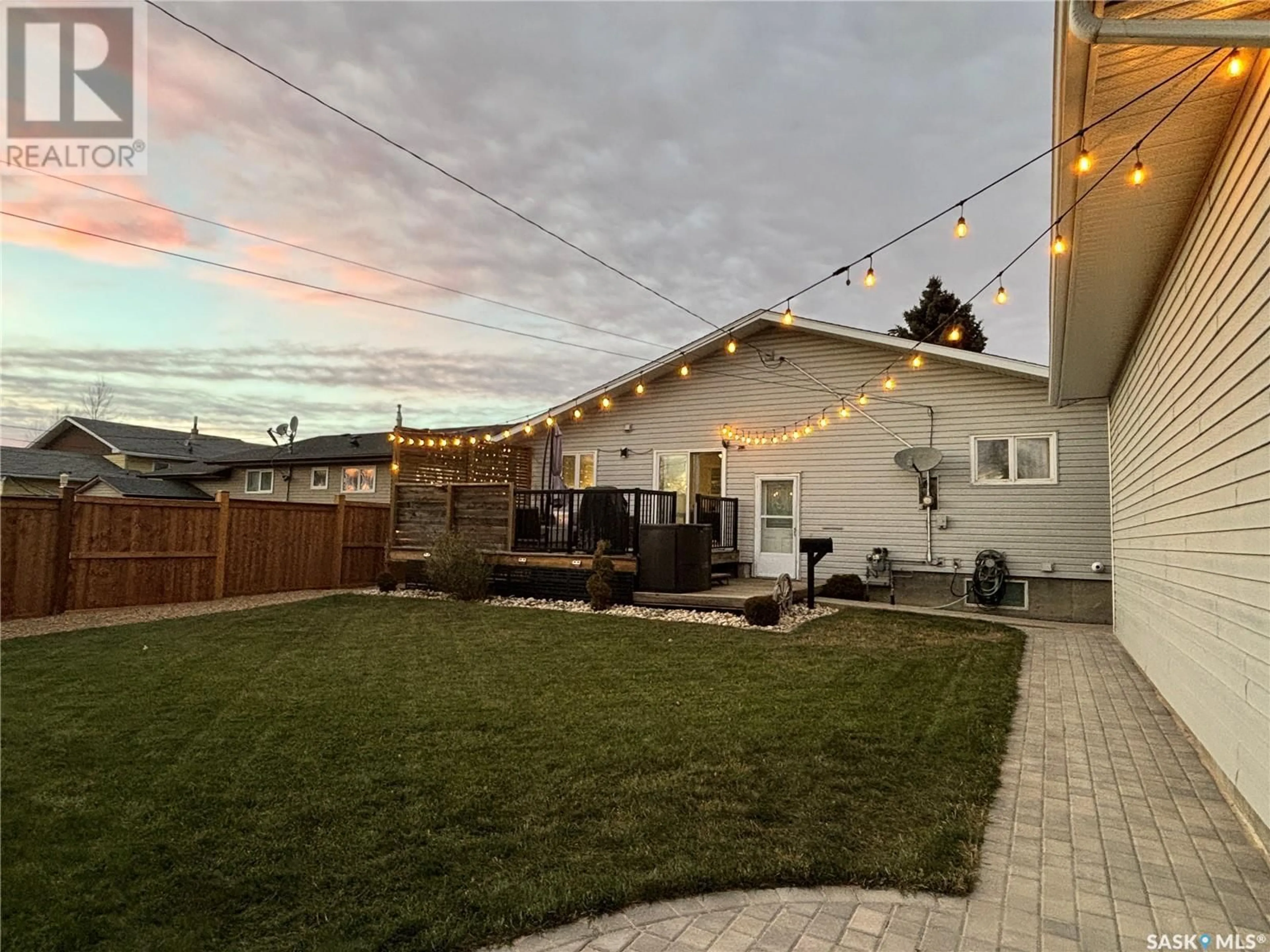 Patio, the fenced backyard for 506 4th AVENUE, Humboldt Saskatchewan S0K2A0