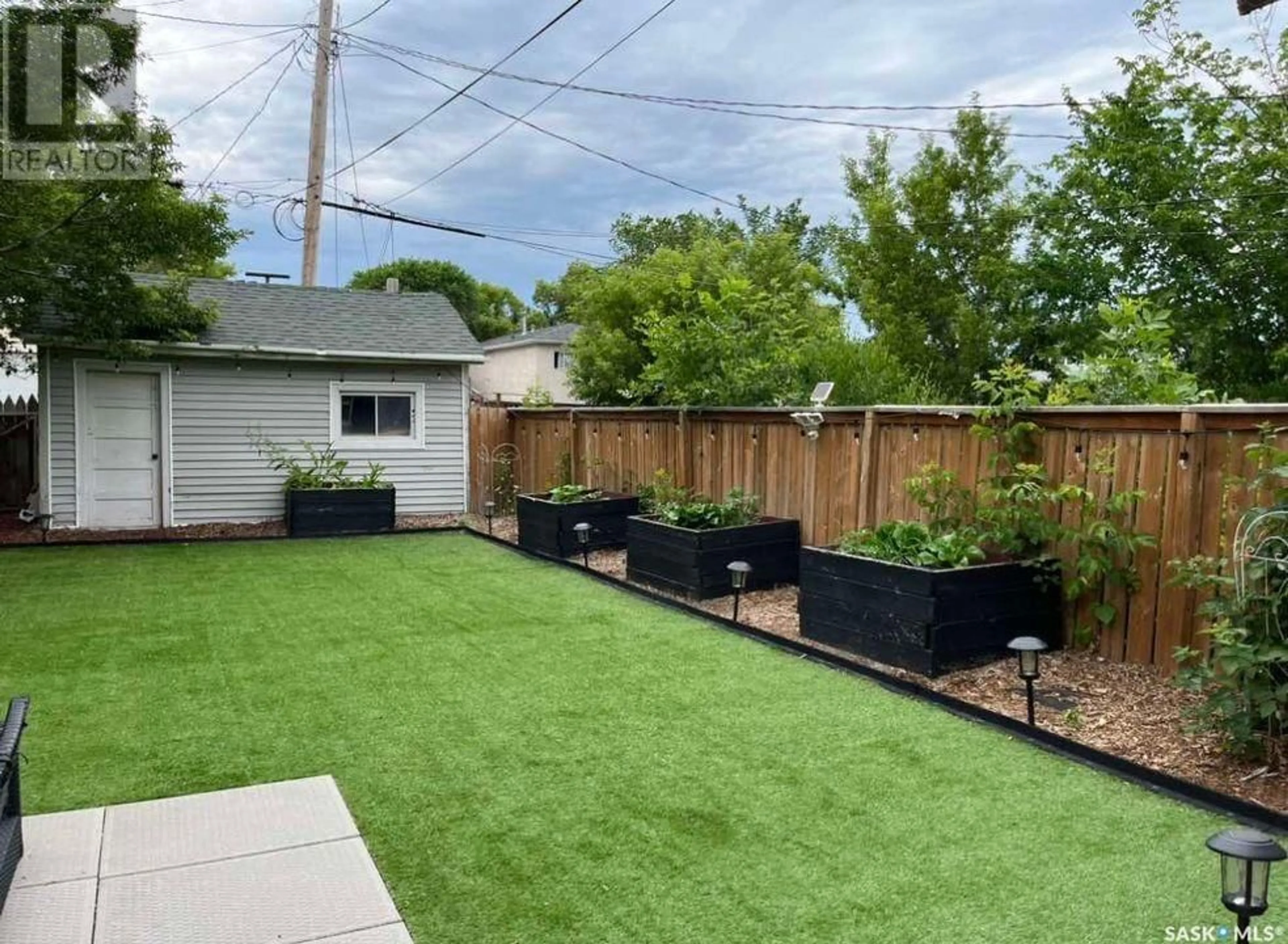 Patio, the fenced backyard for 548 King STREET, Regina Saskatchewan S4R4H6