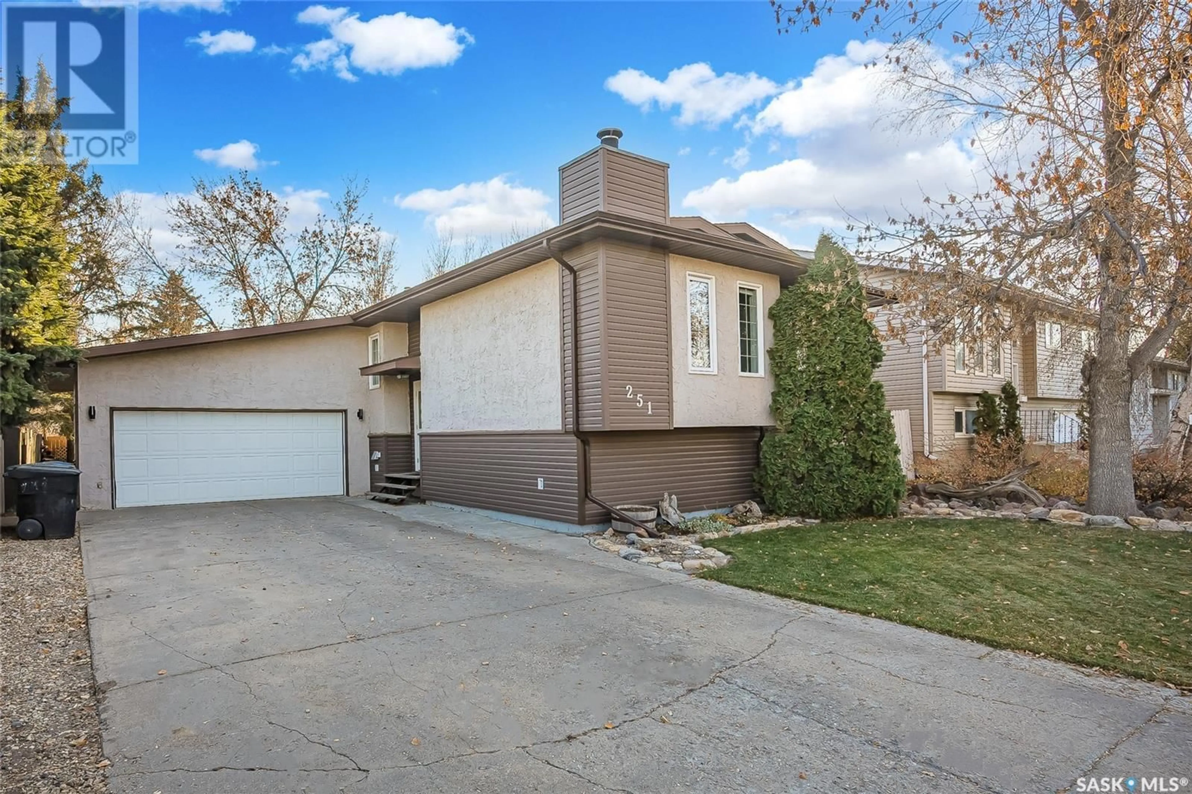 Frontside or backside of a home, the street view for 251 Meilicke ROAD, Saskatoon Saskatchewan S7K5V6