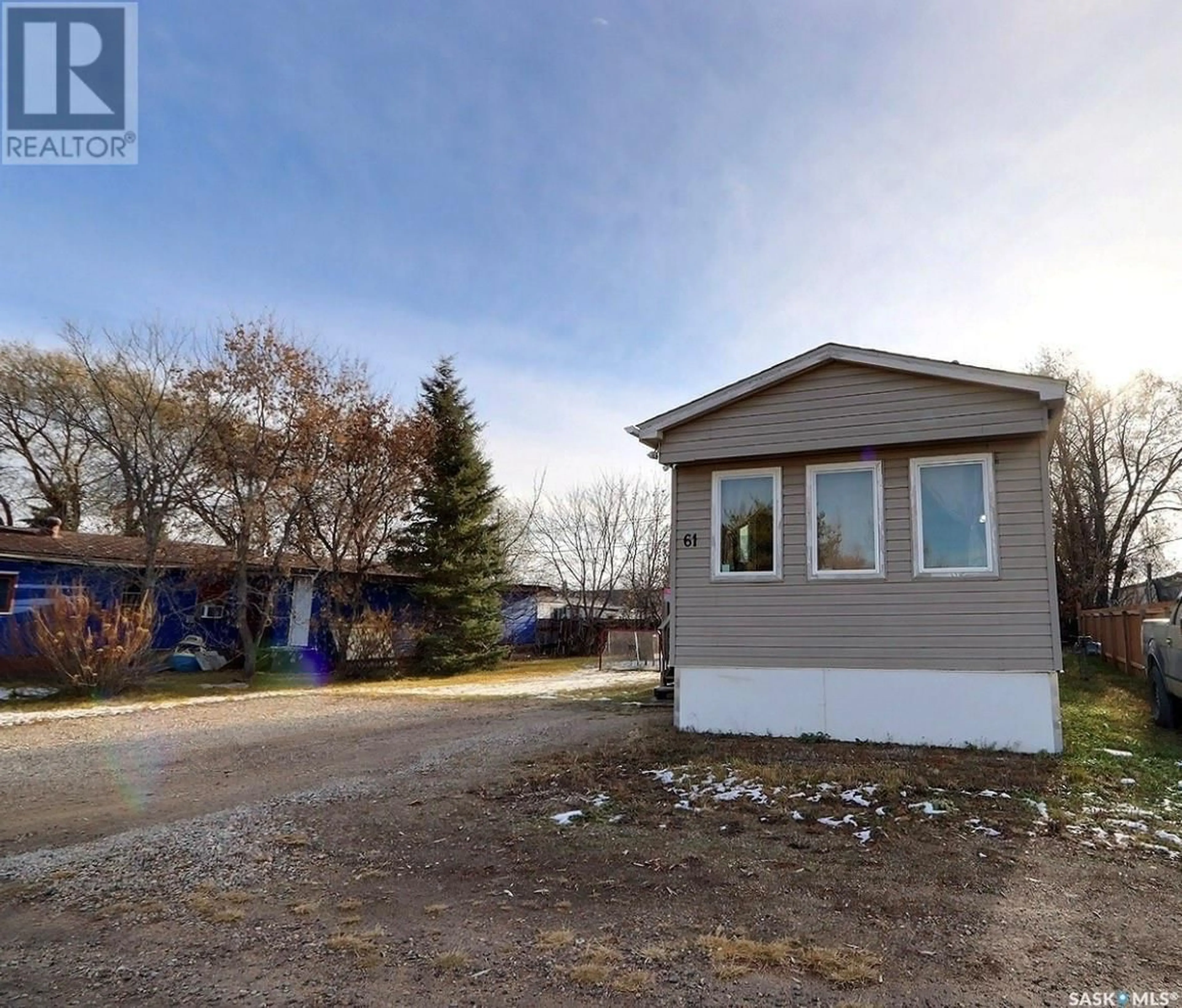 A pic from exterior of the house or condo, the street view for 61 Eastview Trailer COURT, Prince Albert Saskatchewan S6V5P9