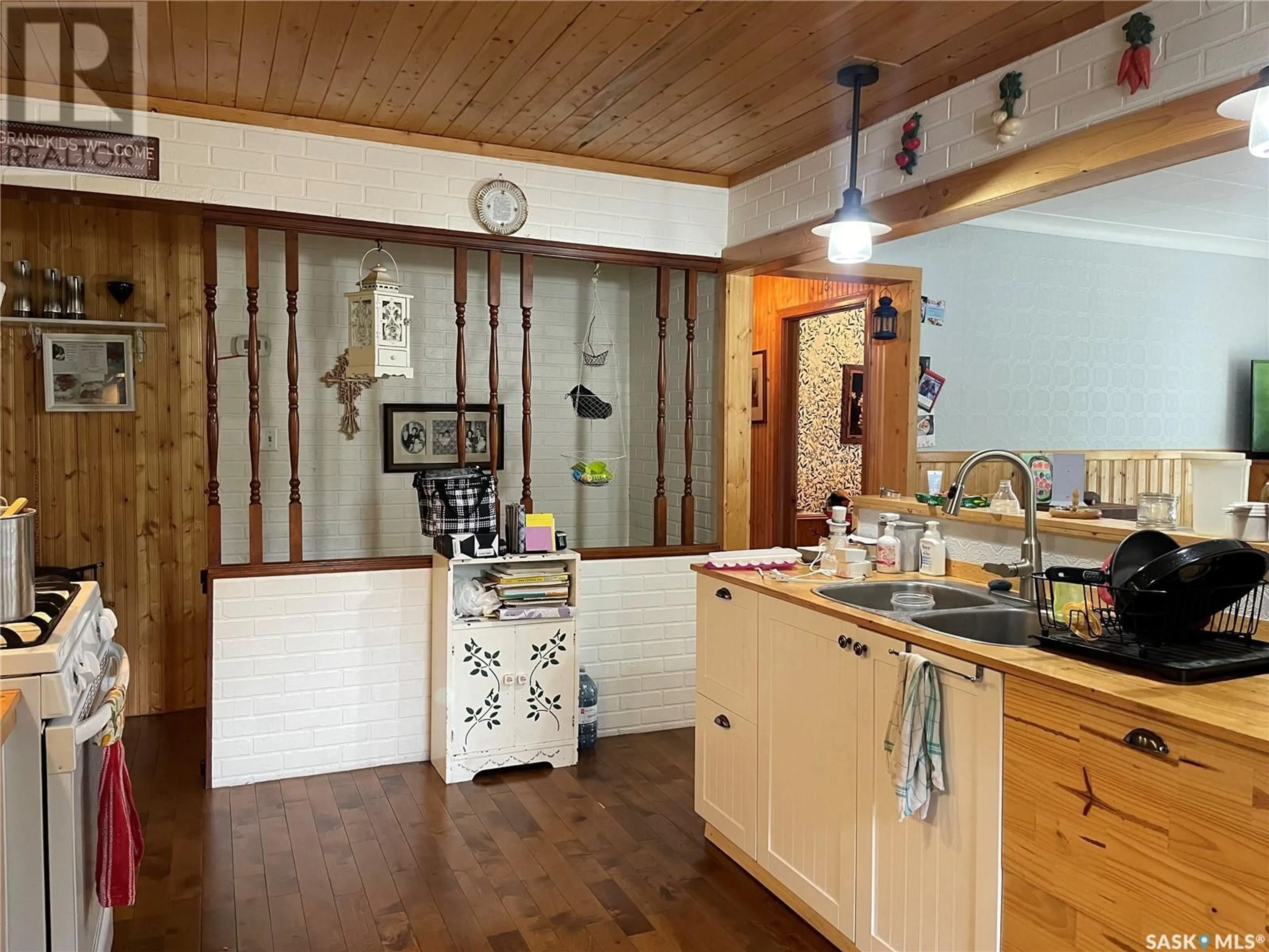 Kitchen, wood floors, cottage for 50 Acres on West Side of Makwa, Makwa Saskatchewan S0M1N0