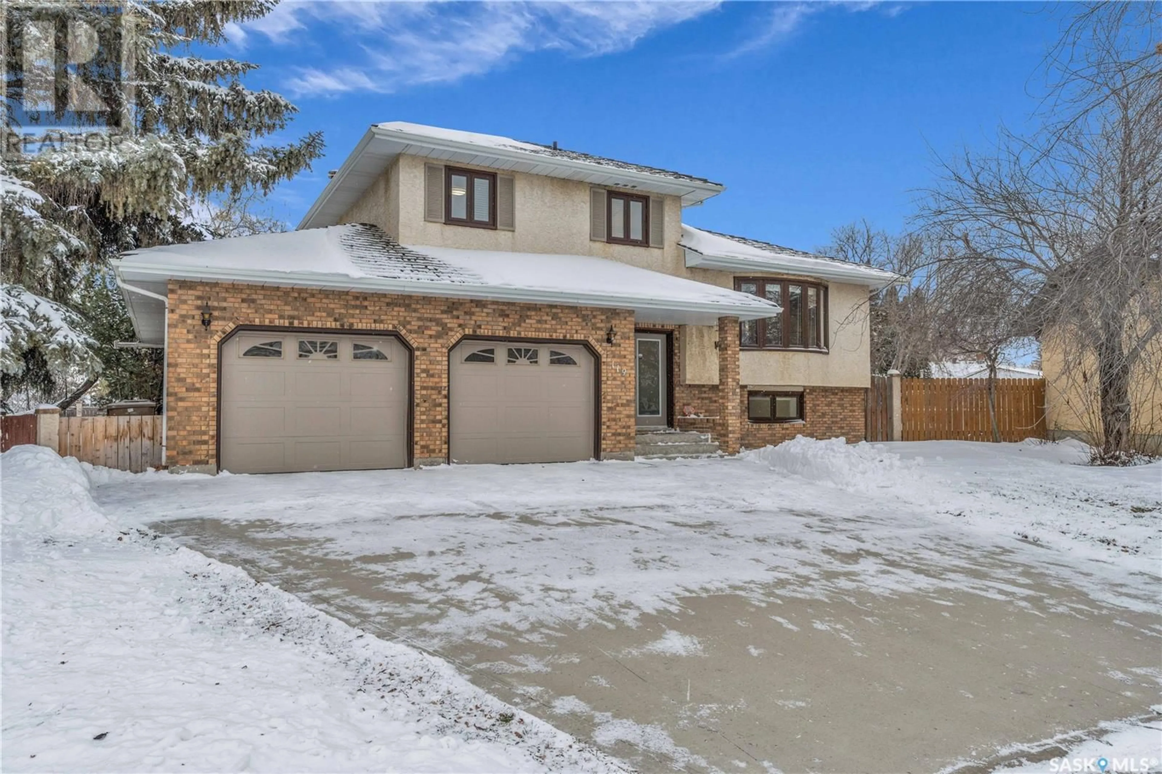 Frontside or backside of a home, the street view for 119 Aspen PLACE, Regina Saskatchewan S4X3B4