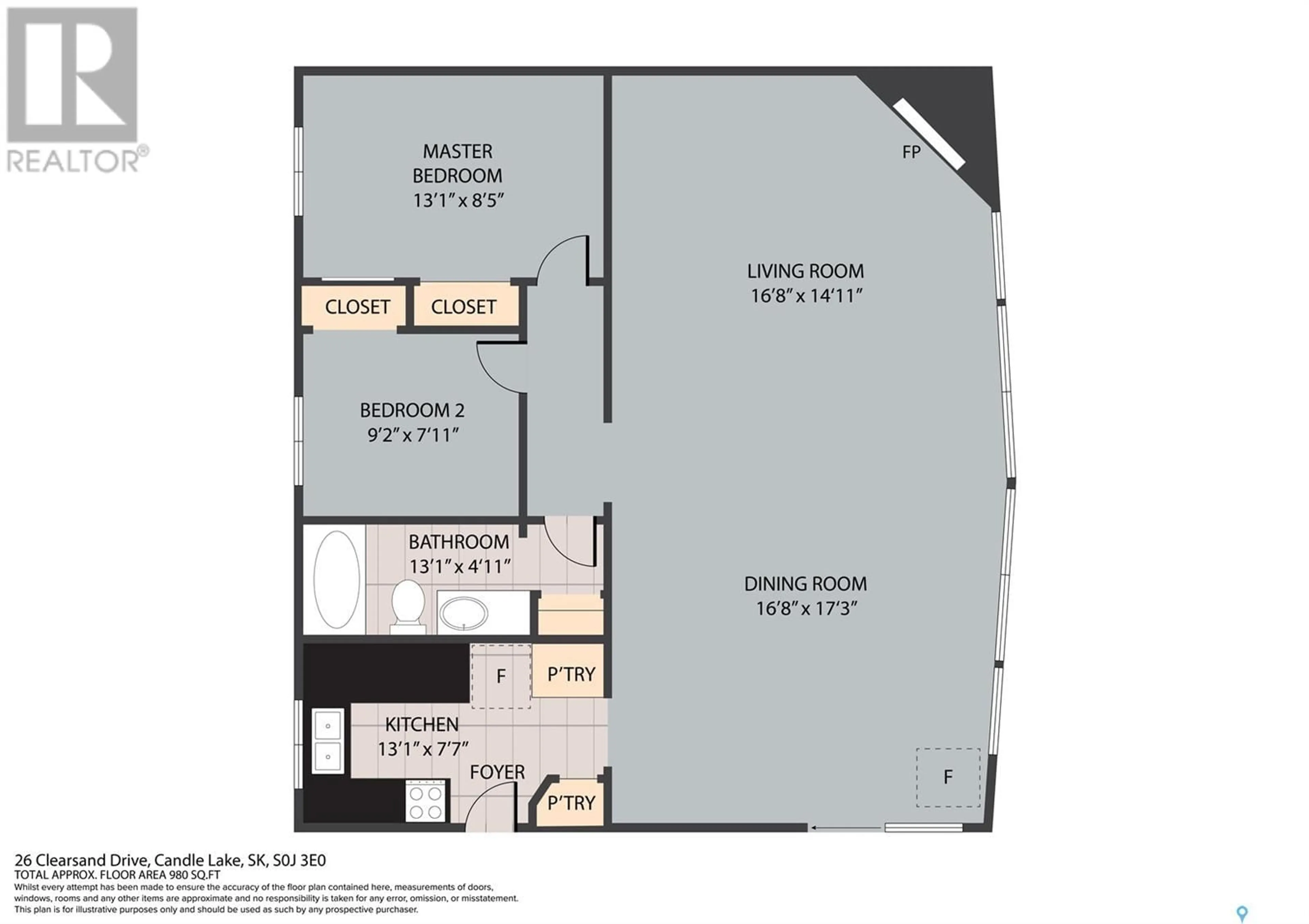 Floor plan for 26 Clearsand DRIVE, Candle Lake Saskatchewan S0J3E0