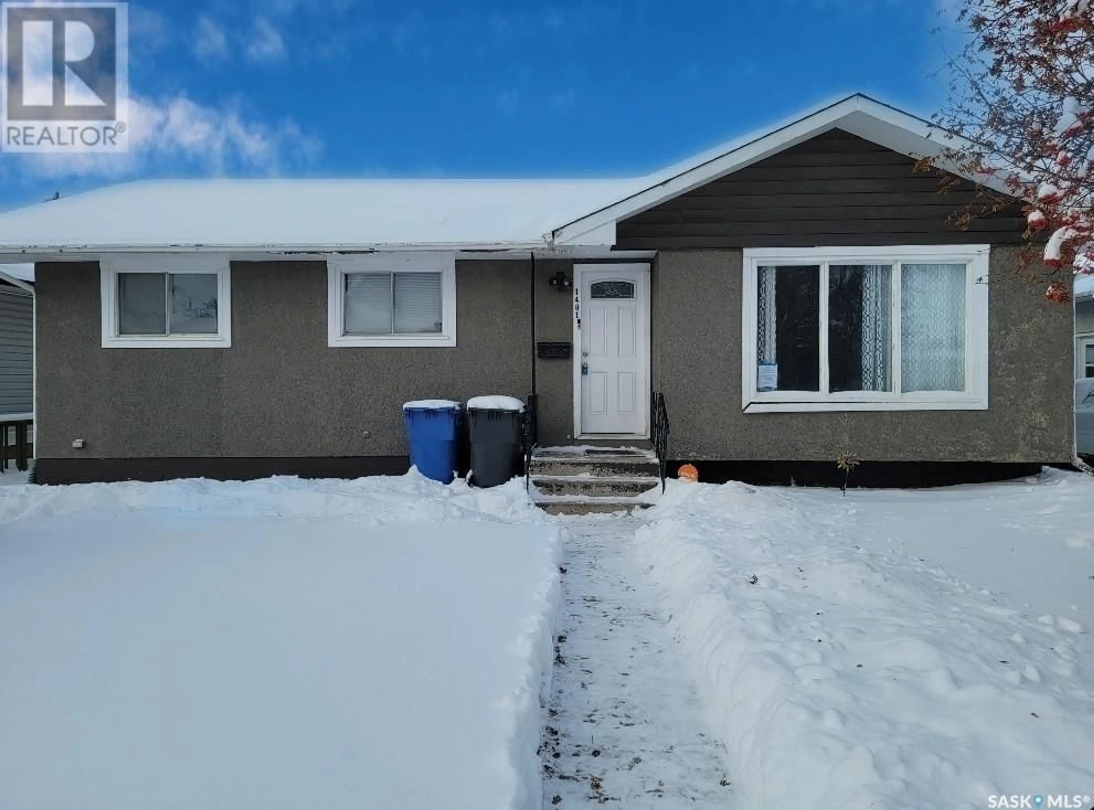 Frontside or backside of a home, the front or back of building for 1481 109th STREET, North Battleford Saskatchewan S9A2G2