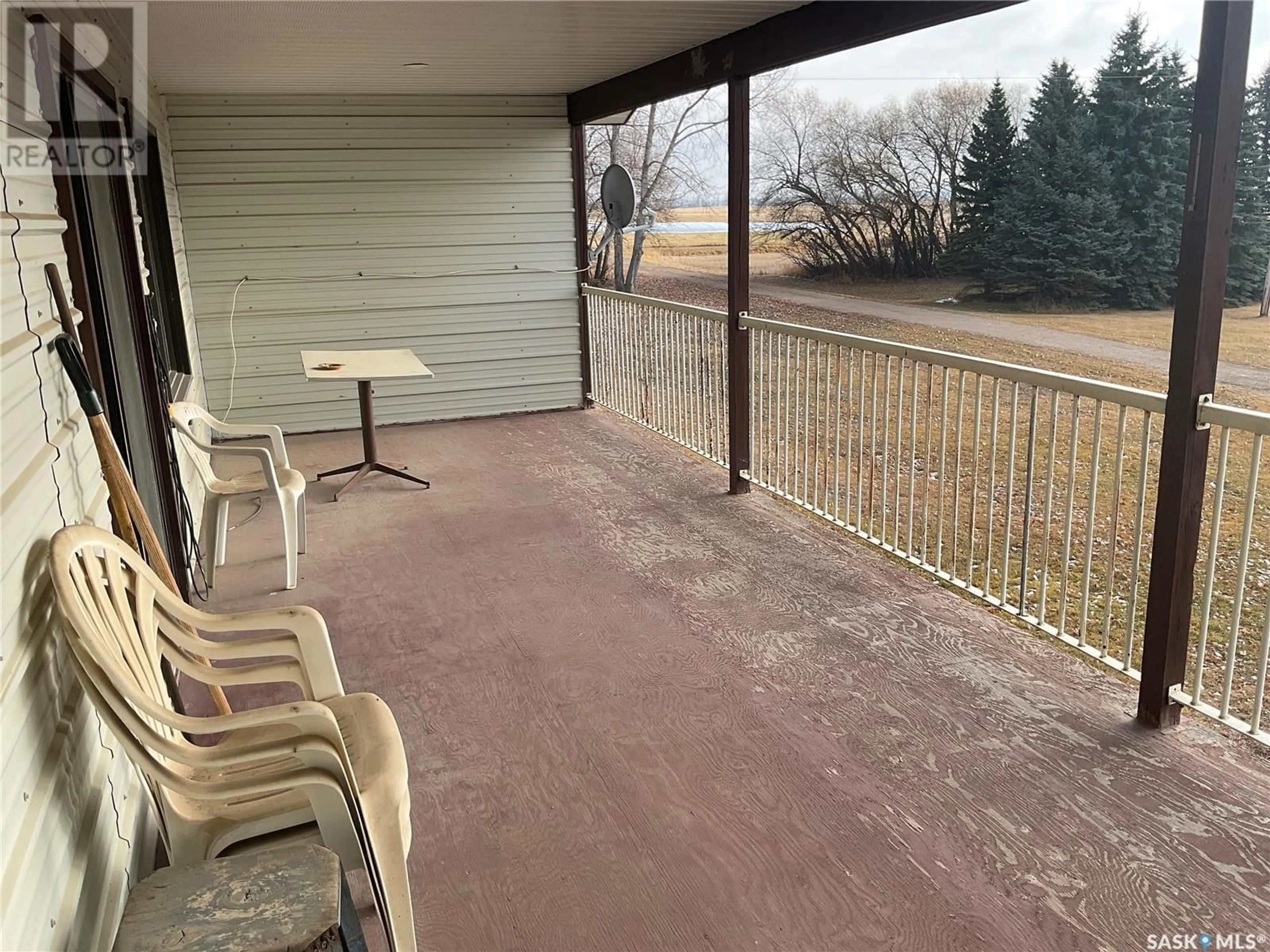 Patio, the fenced backyard for Larson Acreage, Invergordon Rm No. 430 Saskatchewan S0J1B0