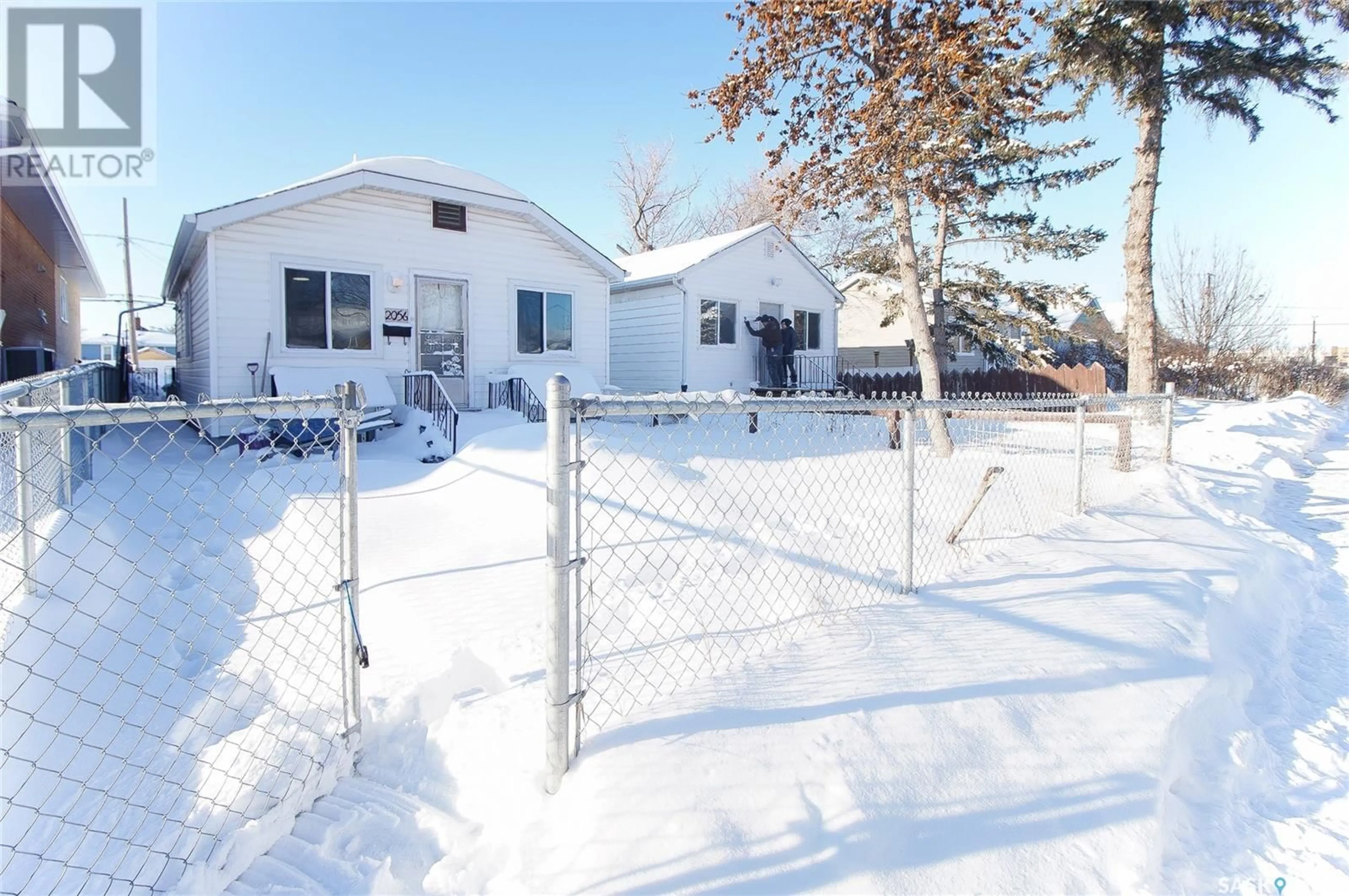 A pic from exterior of the house or condo, the fenced backyard for 2056 Embury STREET, Regina Saskatchewan S4N2L6