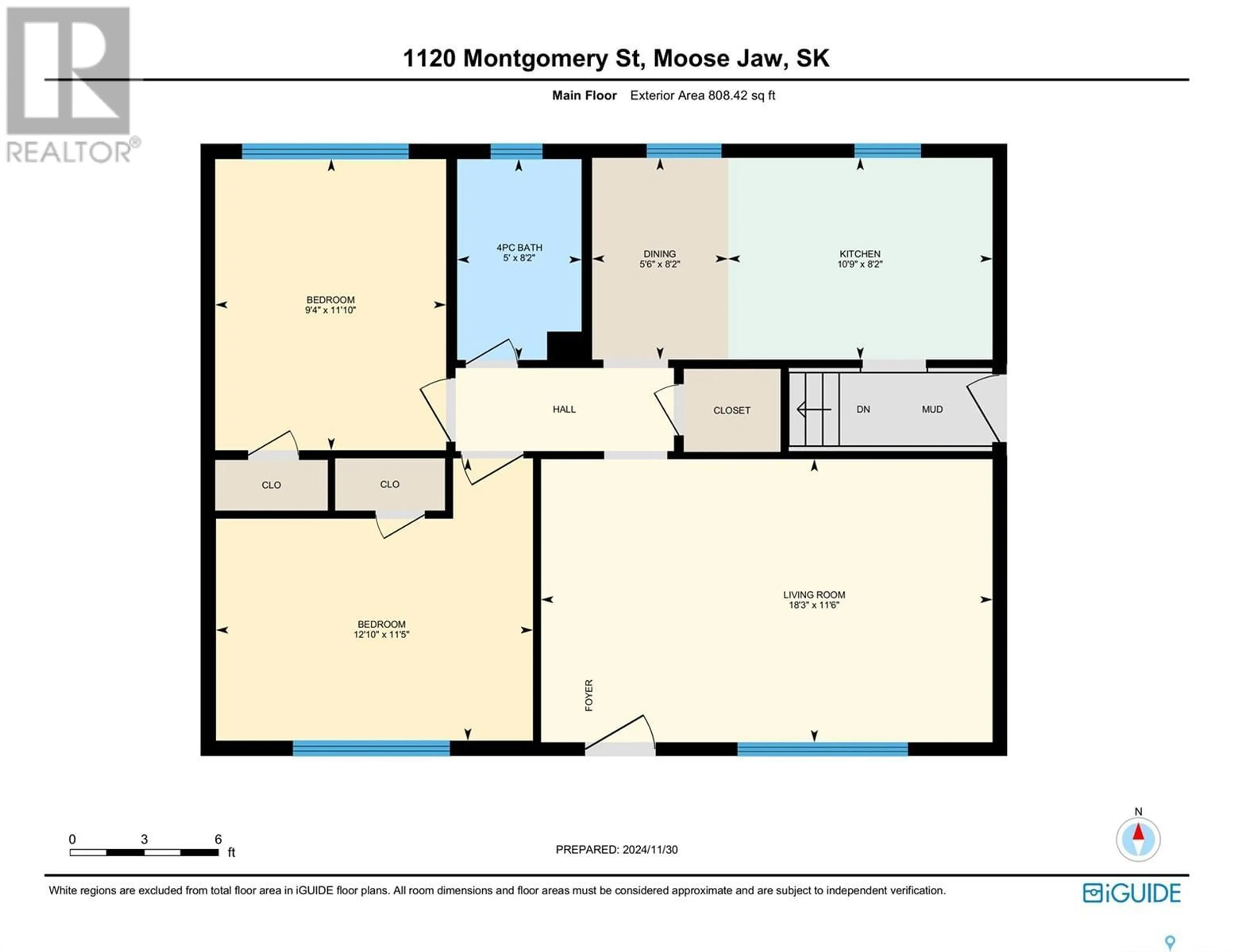 Floor plan for 1120 Montgomery STREET, Moose Jaw Saskatchewan S6H2X3