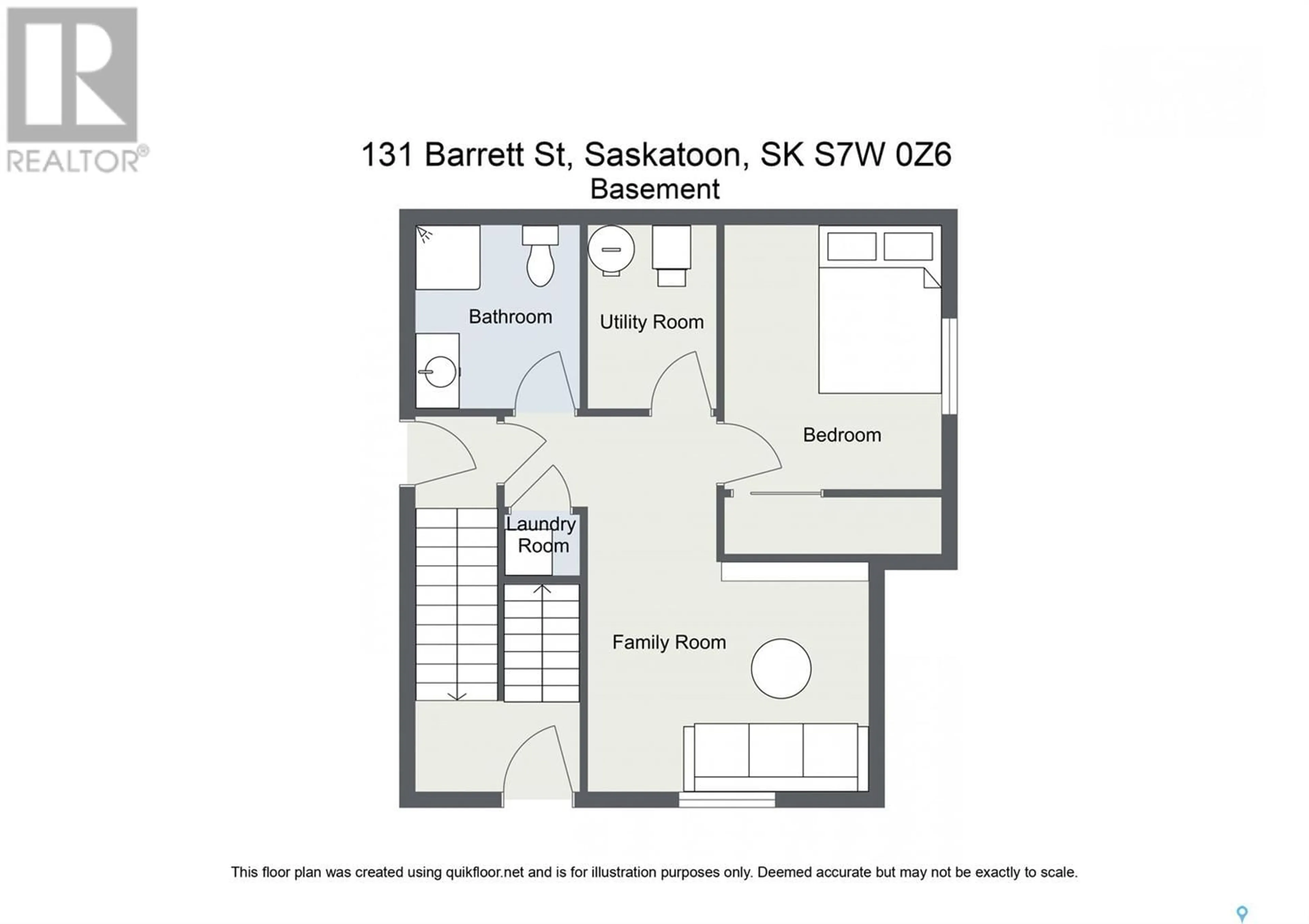 Floor plan for 131 Barrett STREET, Saskatoon Saskatchewan S7W0Z6