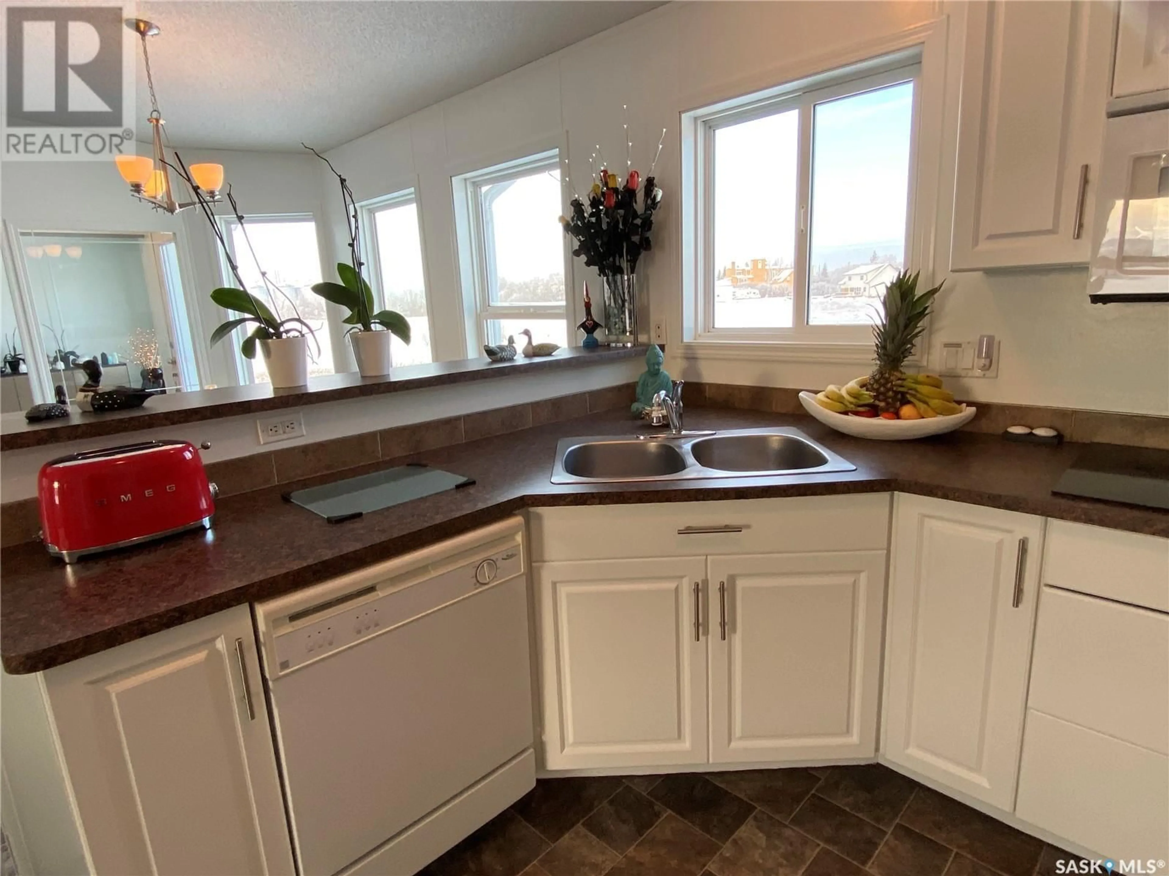 Kitchen, ceramic floors, cottage for 313 Elizabeth STREET, Stockholm Saskatchewan S0A3Y0