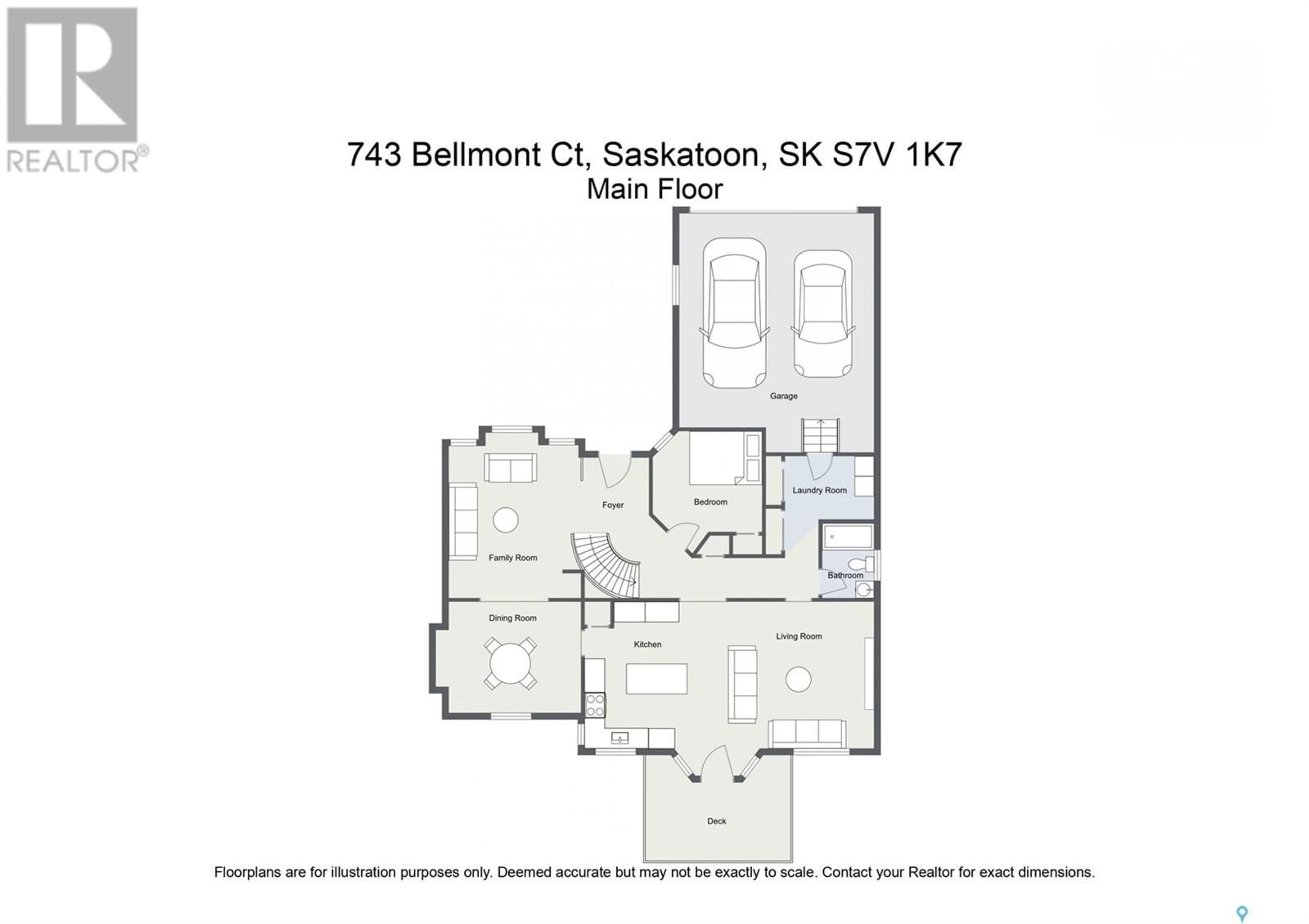 Floor plan for 743 Bellmont COURT, Saskatoon Saskatchewan S7V1K7