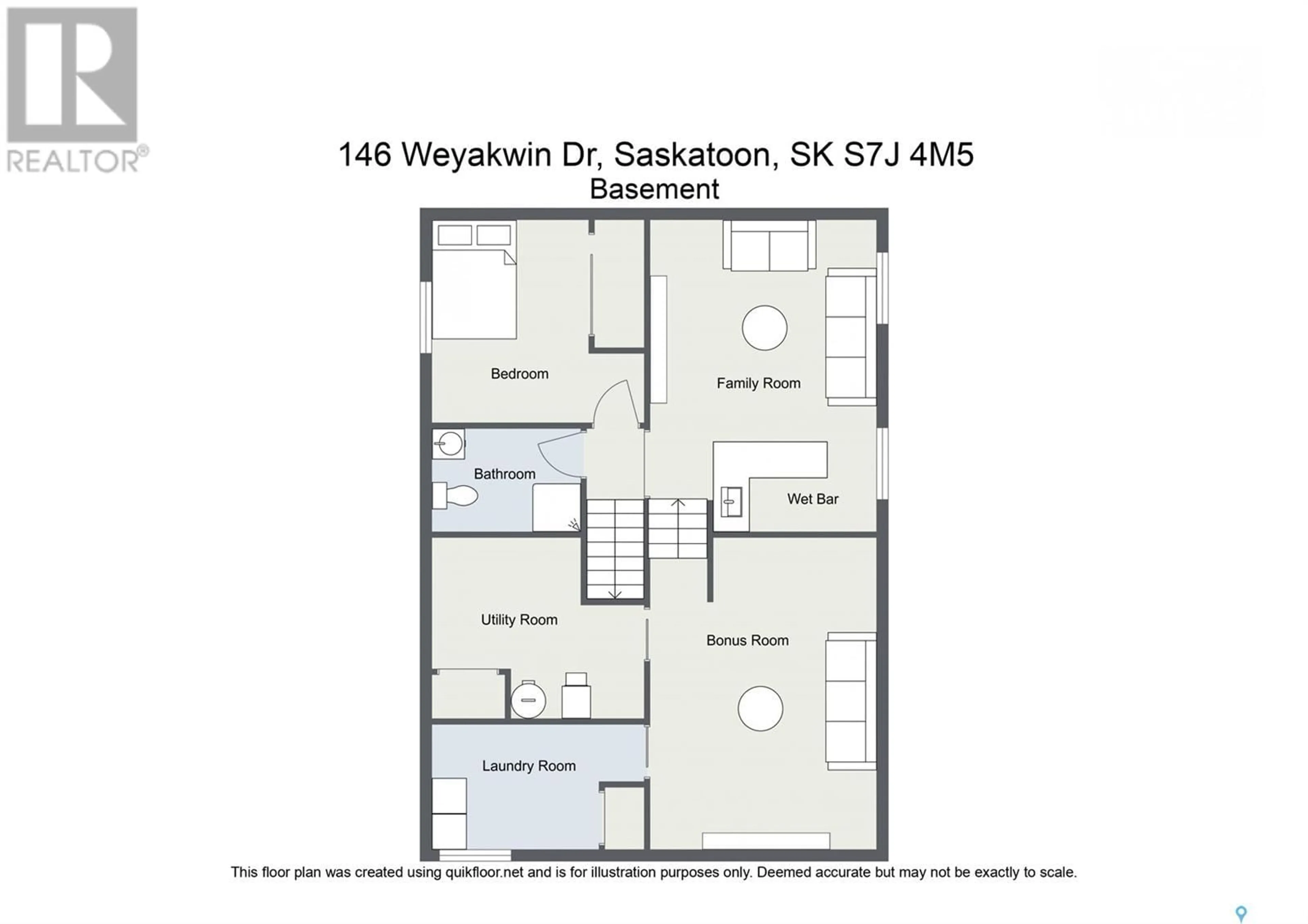 Floor plan for 146 Weyakwin DRIVE, Saskatoon Saskatchewan S7J4M5