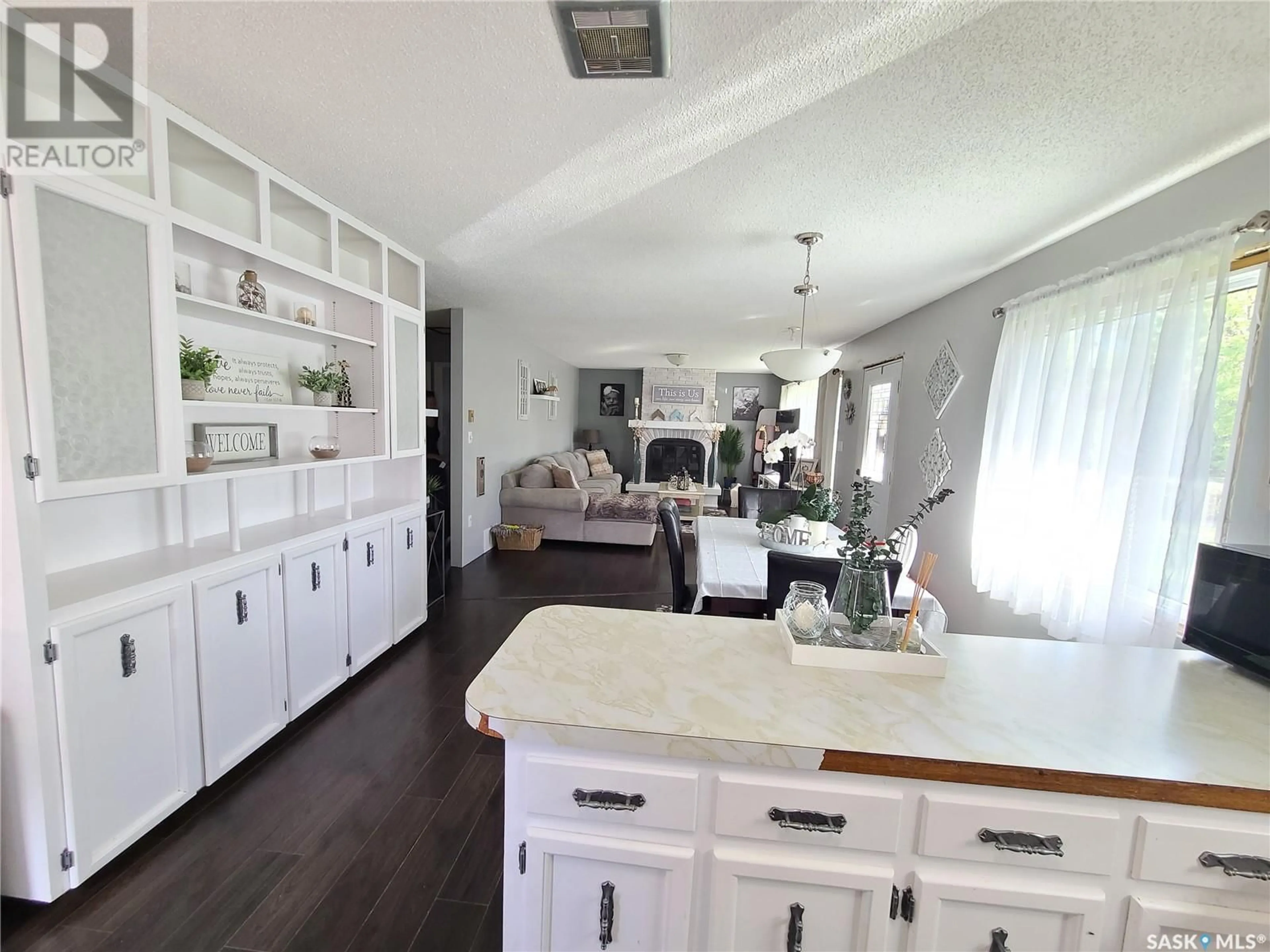 Open concept kitchen, wood/laminate floor for 306 Main STREET, Ogema Saskatchewan S0C1Y0