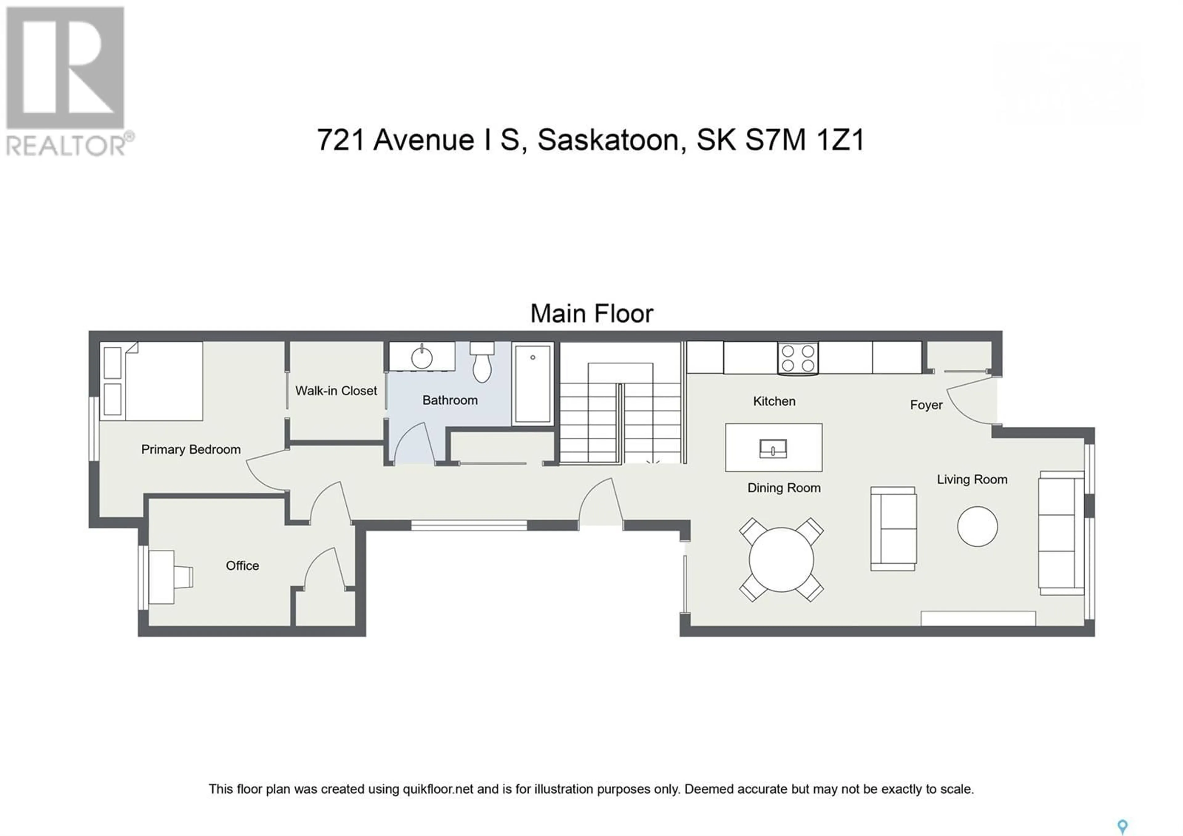 Floor plan for 721 I AVENUE S, Saskatoon Saskatchewan S7M1Z1