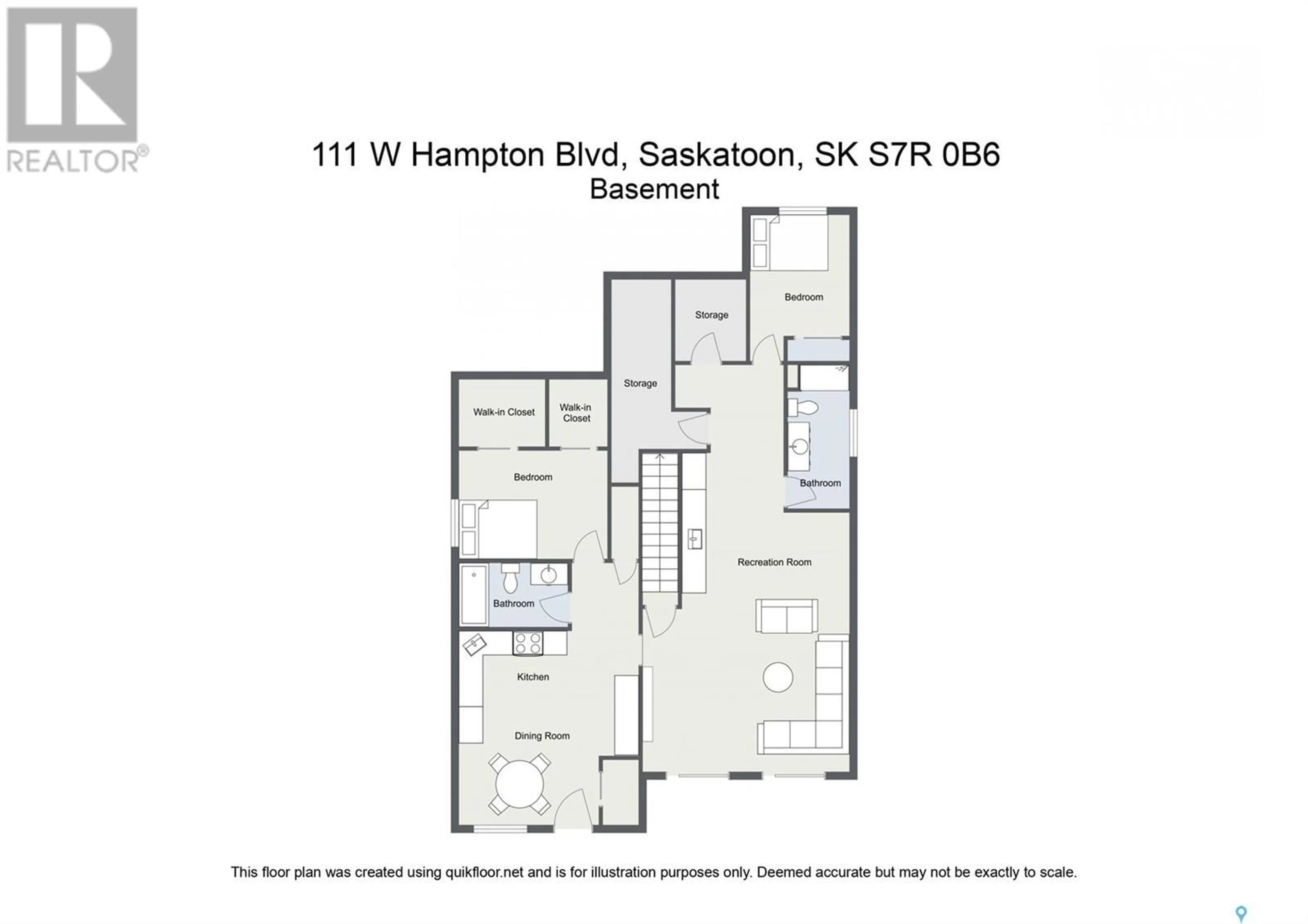 Floor plan for 115 West Hampton BOULEVARD, Saskatoon Saskatchewan S7R0B7