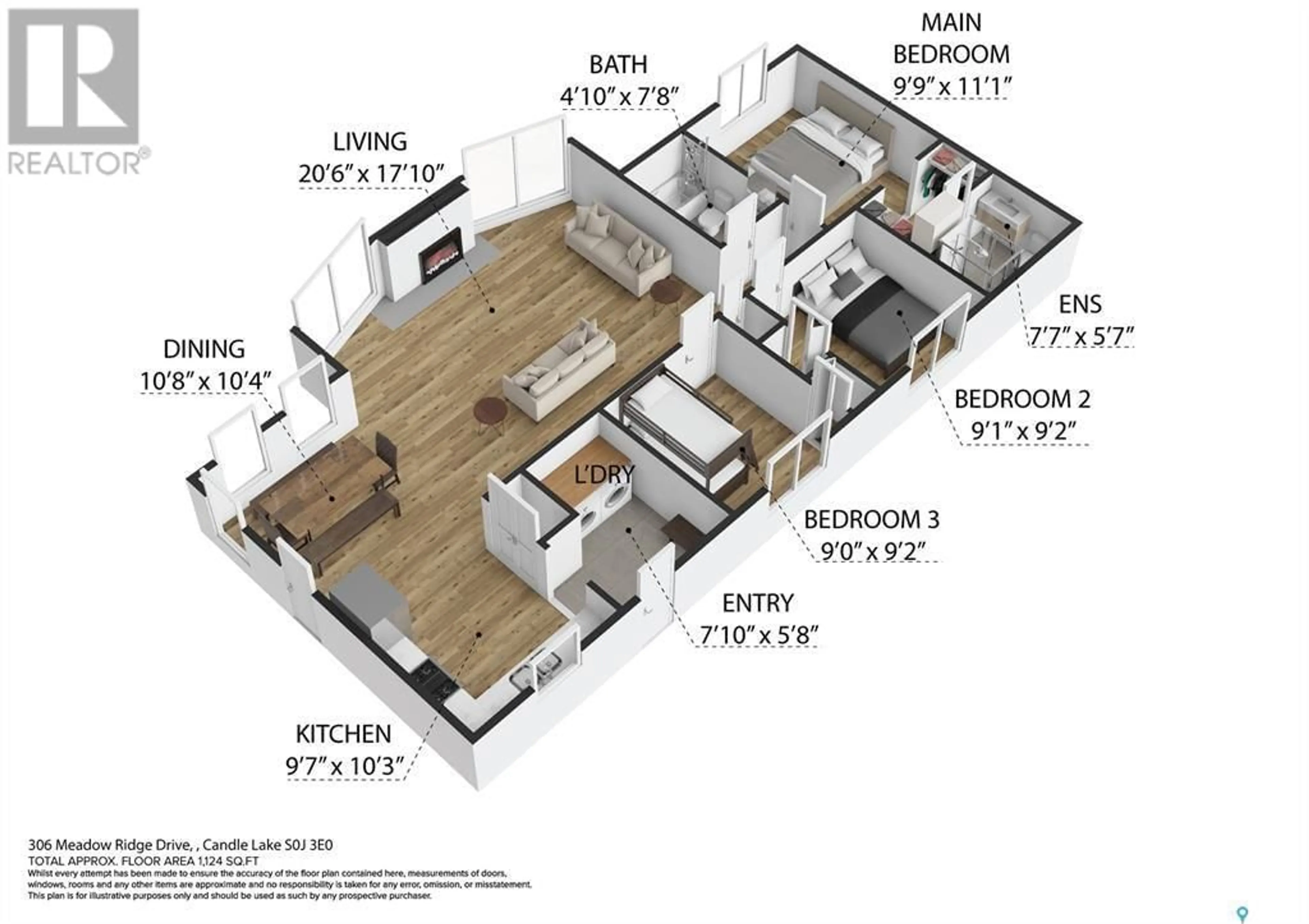 Floor plan for 306 Meadow Ridge DRIVE, Candle Lake Saskatchewan S0J3E0