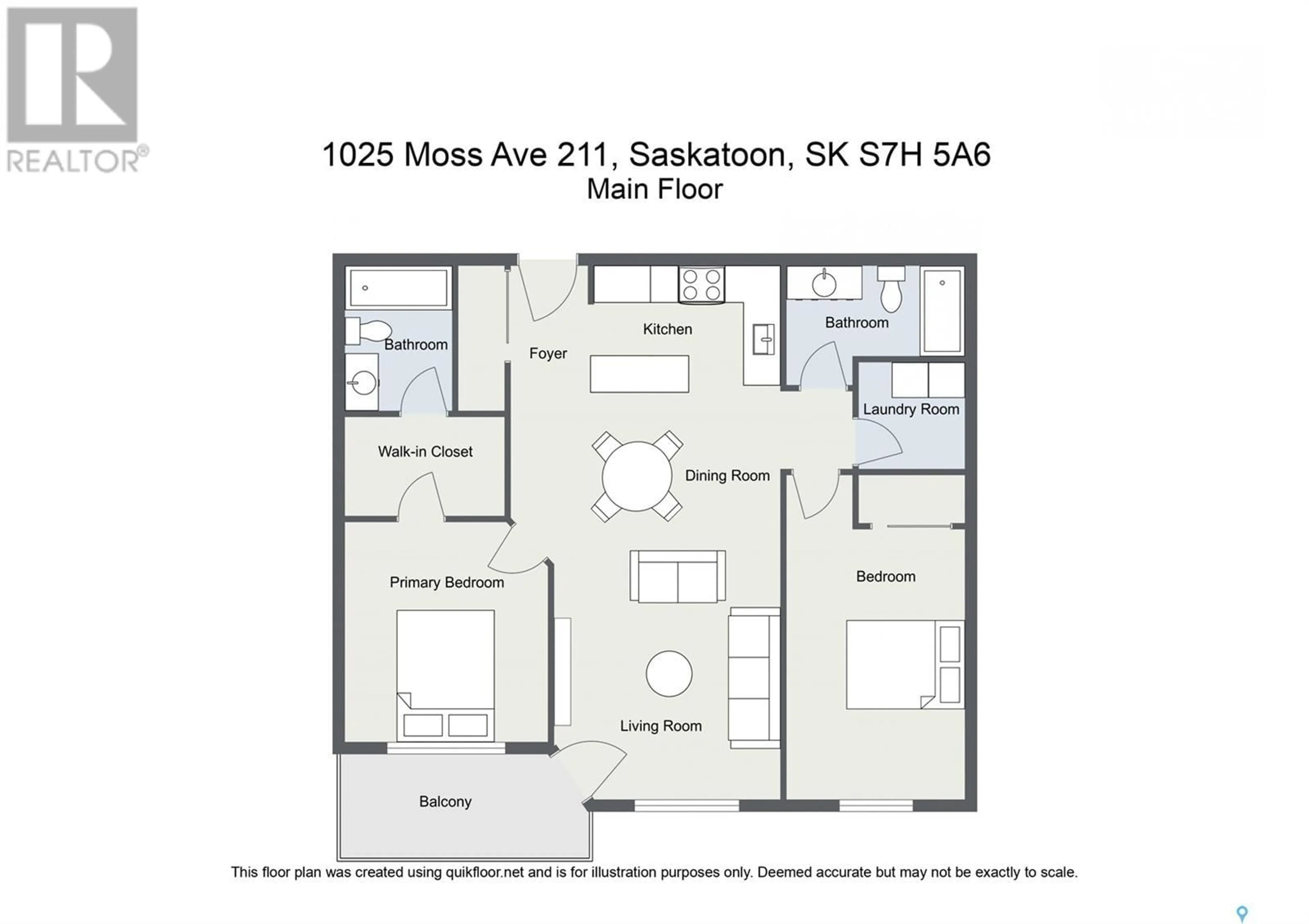 Floor plan for 211 1025 Moss AVENUE, Saskatoon Saskatchewan S7H4C7