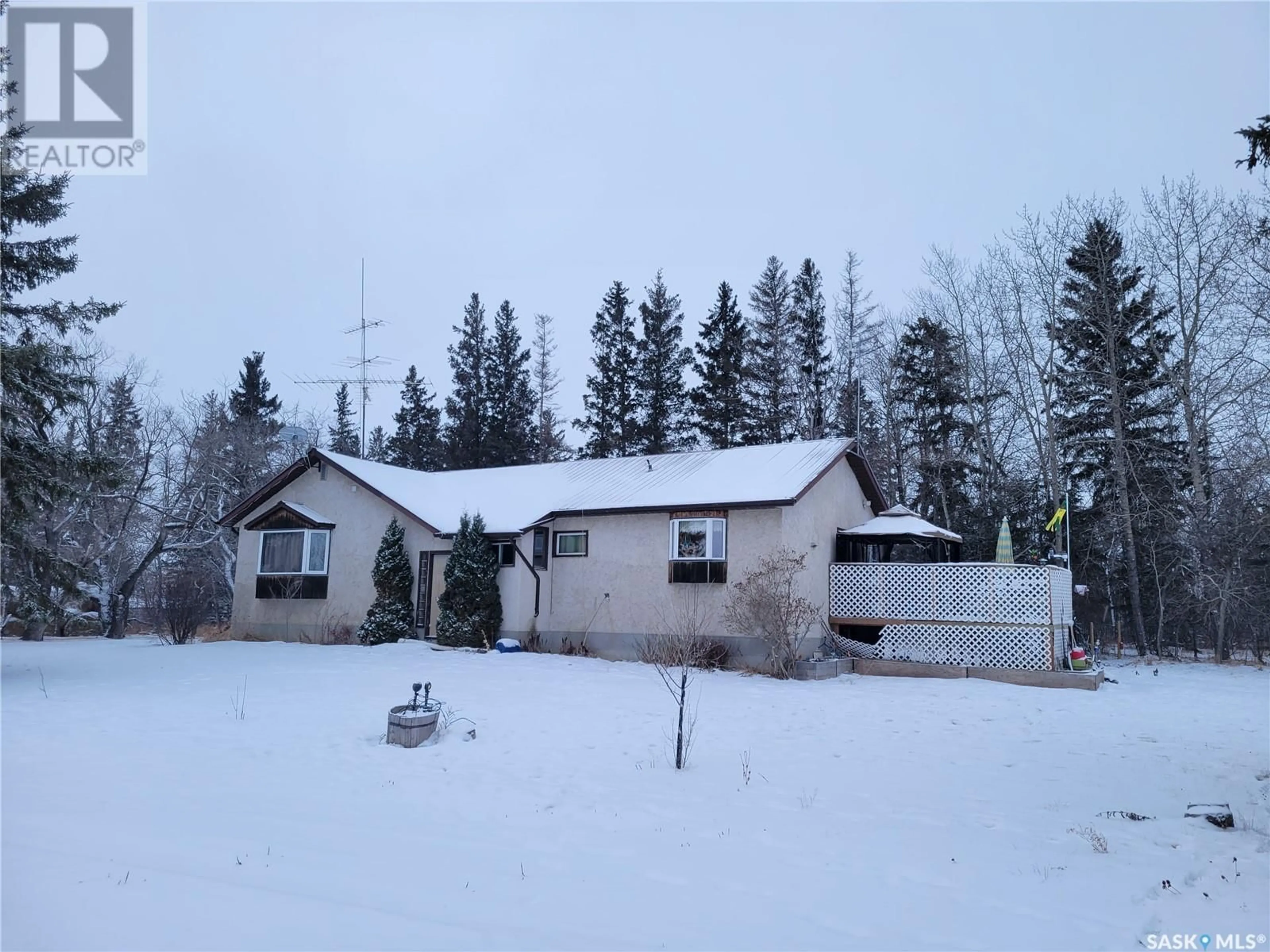 A pic from outside/outdoor area/front of a property/back of a property/a pic from drone, unknown for Paulson Acreage, Ponass Lake Rm No. 367 Saskatchewan S0E1M0